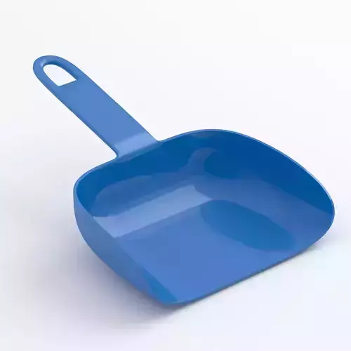 Blue plastic dustpan