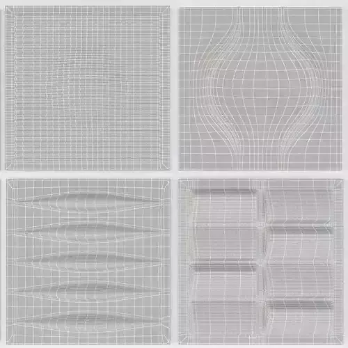 3d panel set 3D model