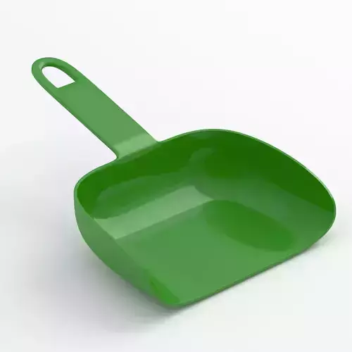 Green plastic dustpan