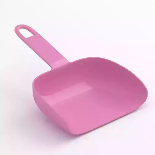 Pink plastic dustpan