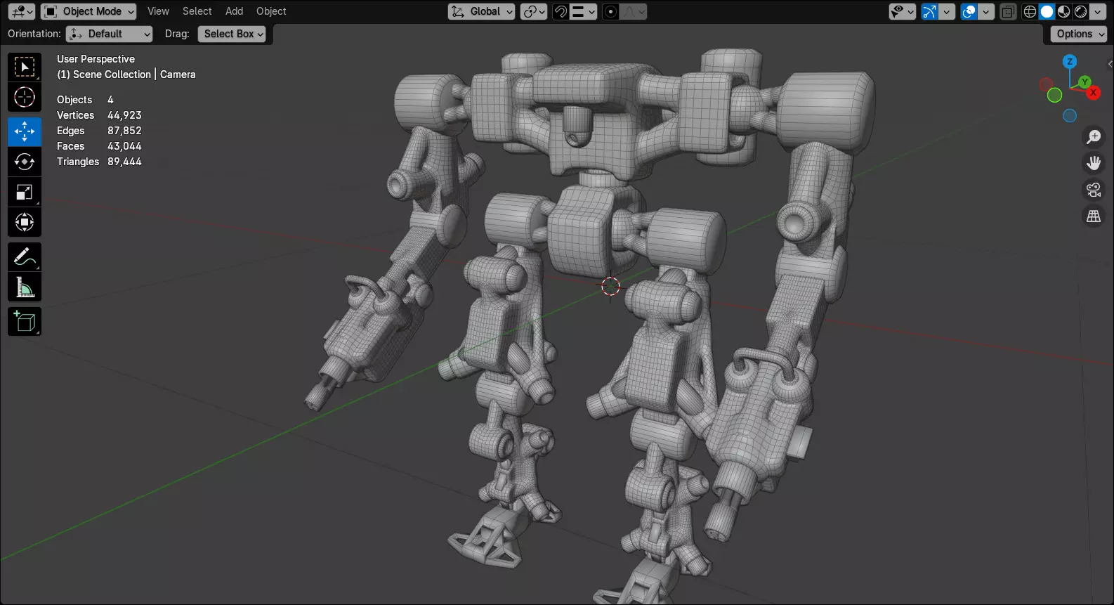 Mecha - Prototype 008 Low-poly 3D model_13