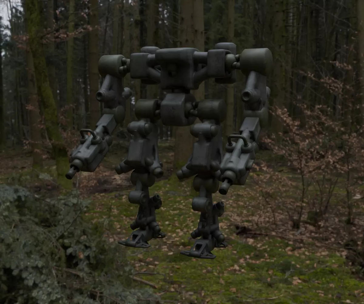 Mecha - Prototype 008 Low-poly 3D model_8