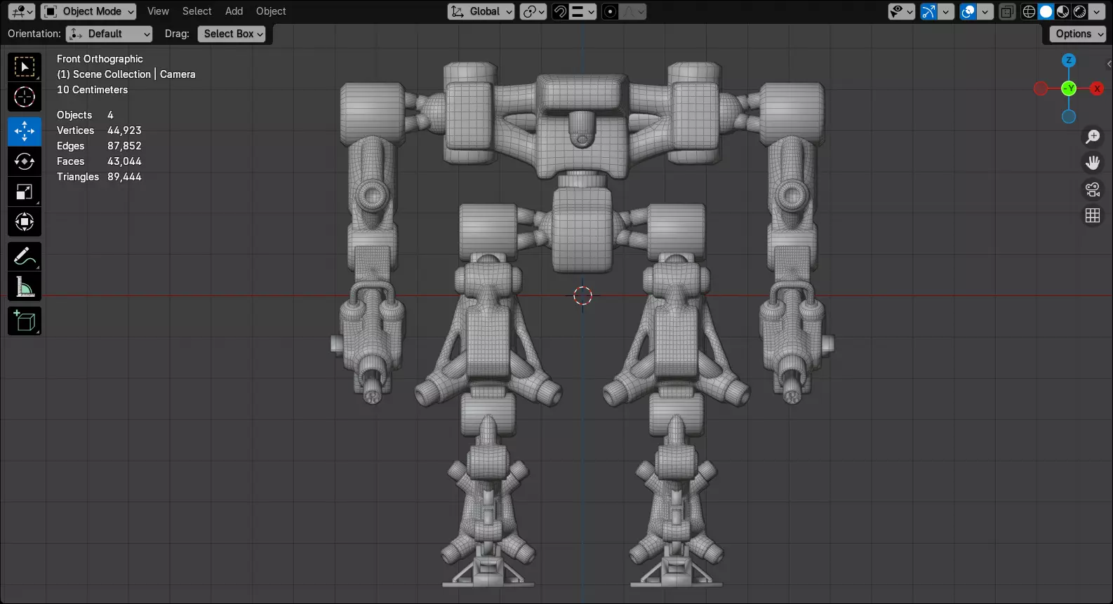 Mecha - Prototype 008 Low-poly 3D model_11