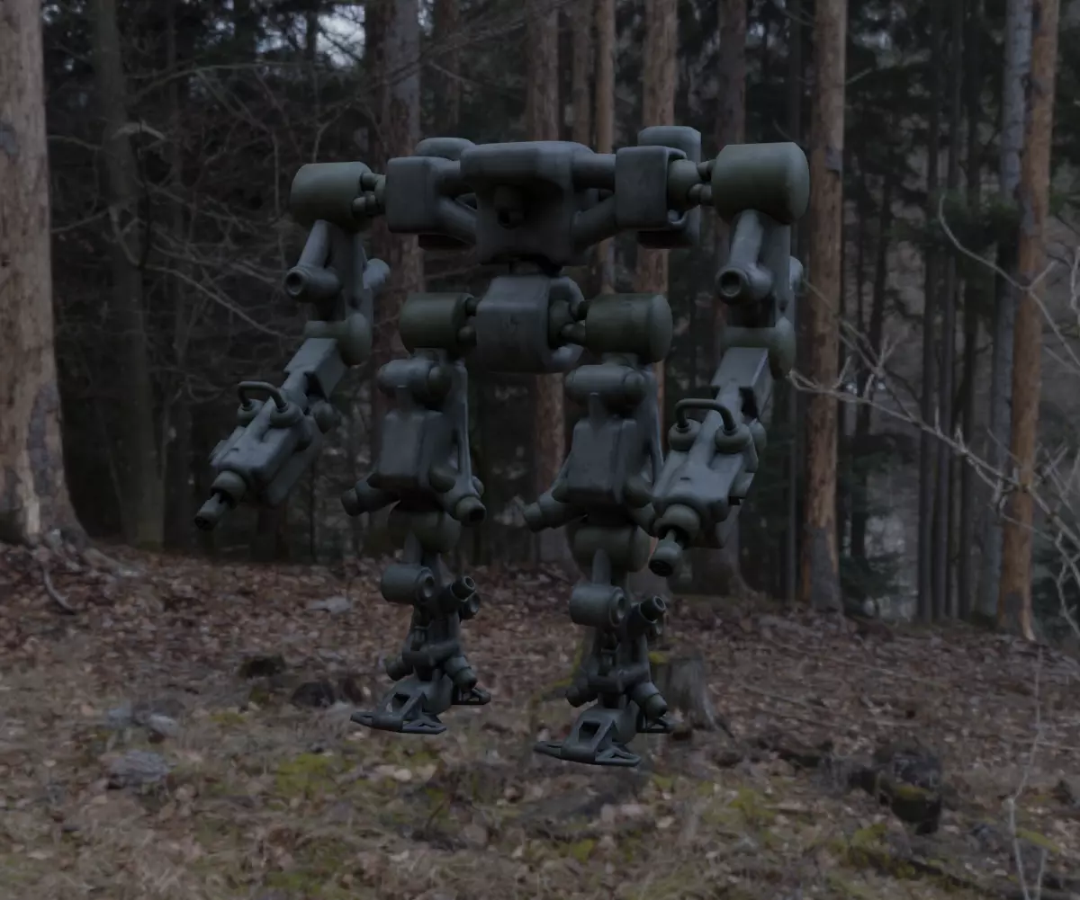 Mecha - Prototype 008 Low-poly 3D model_6