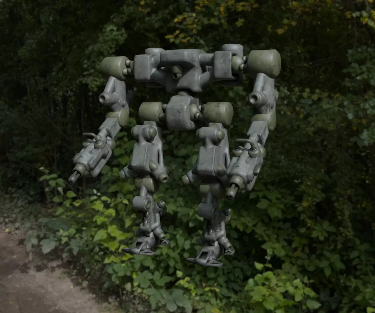 Mecha - Prototype 008 Low-poly 3D model_7