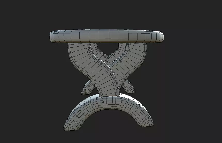 Table Low-poly 3D model_8