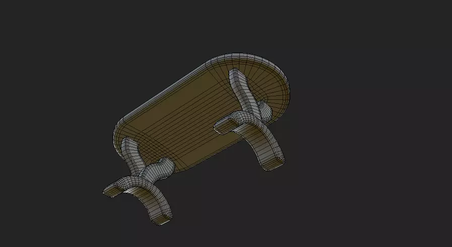 Table Low-poly 3D model_11