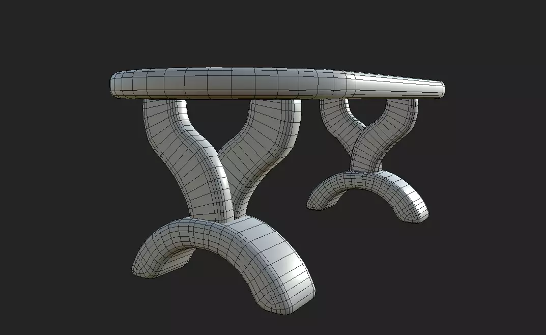 Table Low-poly 3D model_7