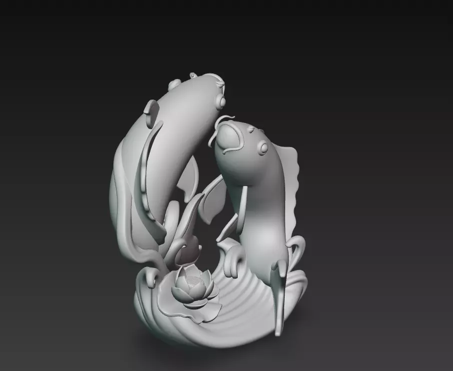 Feng Shui Koi Harmony Collection - Lucky Twin Fish Sculptures _13