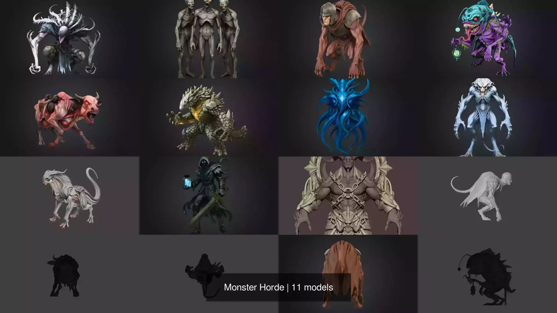Monster Horde 3D Model Collection_1