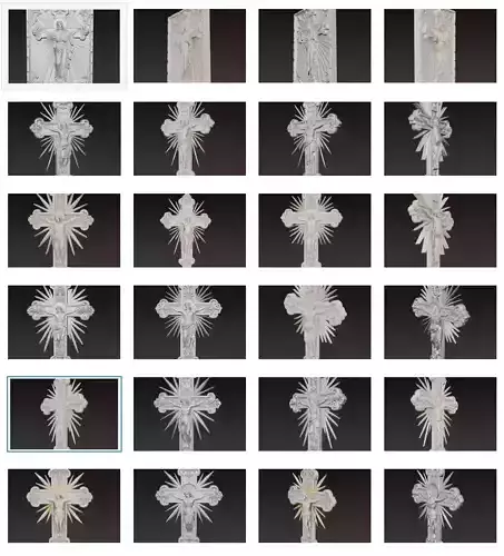 Sacred Radiant Cross Collection -Jesus Relief Pack 6 Models