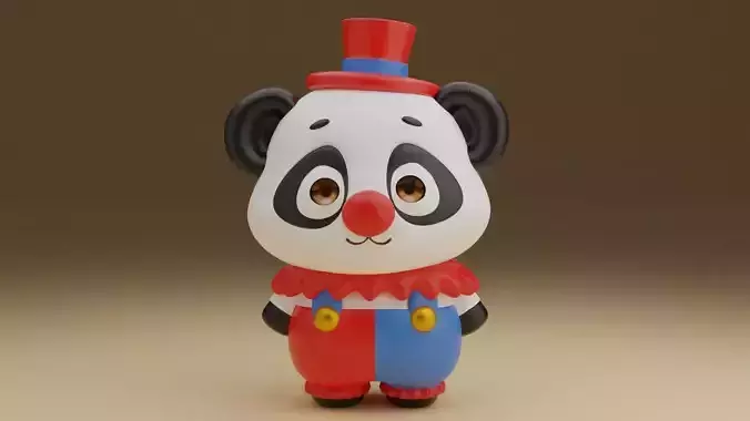 harlequin panda bear 01