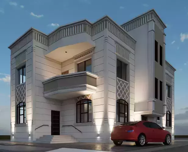 Luxury Neo Classical Villa I revit-D5-FBX-DWG-OBJ-STL-ACIS