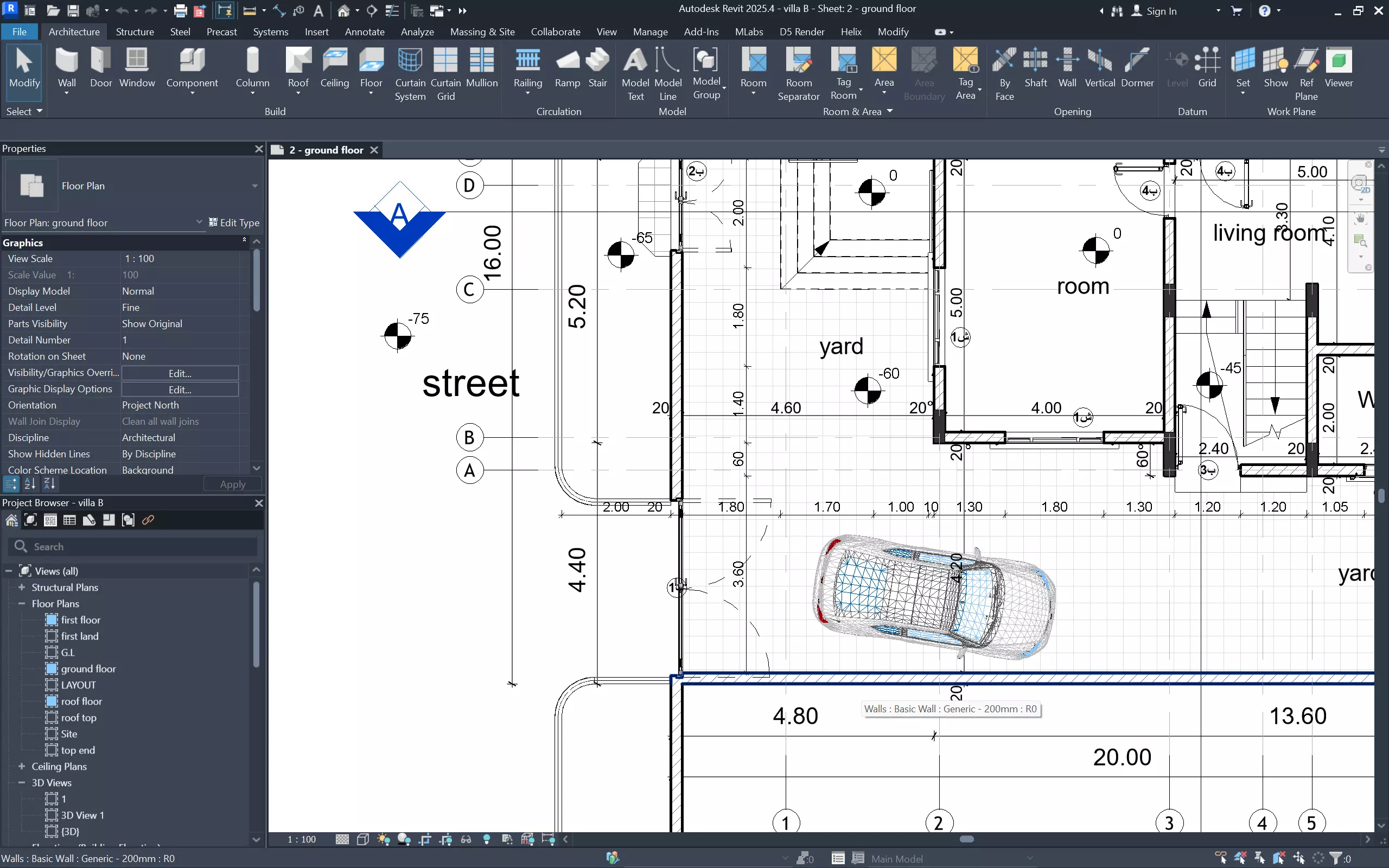 Luxury Neo Classical Villa I revit-D5-FBX-DWG-OBJ-STL-ACIS 3D model_1