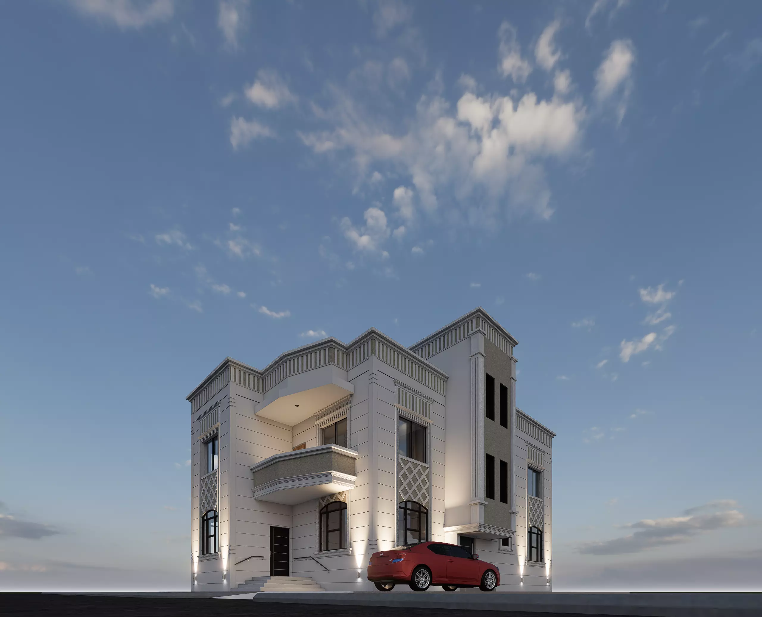 Luxury Neo Classical Villa I revit-D5-FBX-DWG-OBJ-STL-ACIS 3D model_9