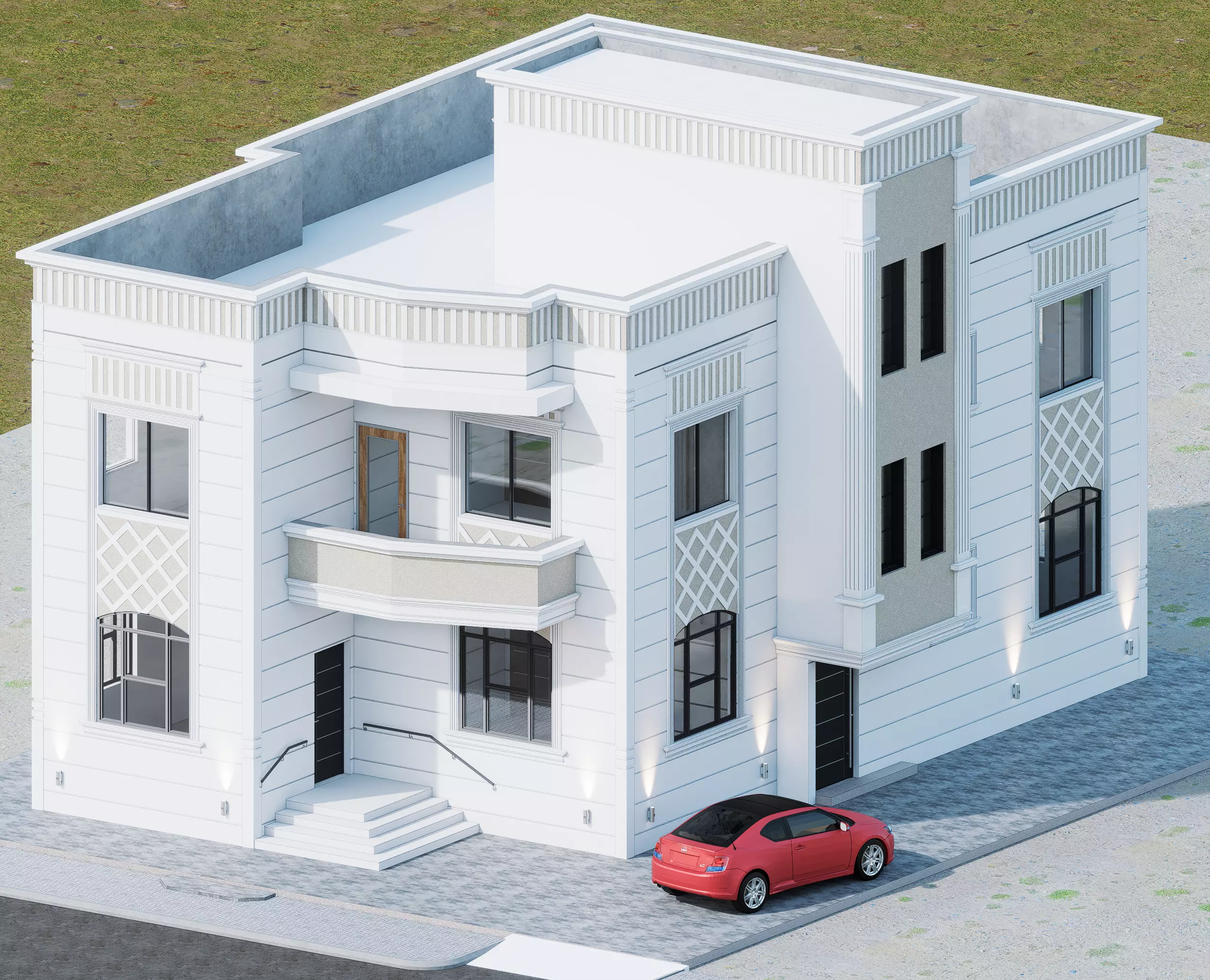 Luxury Neo Classical Villa I revit-D5-FBX-DWG-OBJ-STL-ACIS 3D model_10