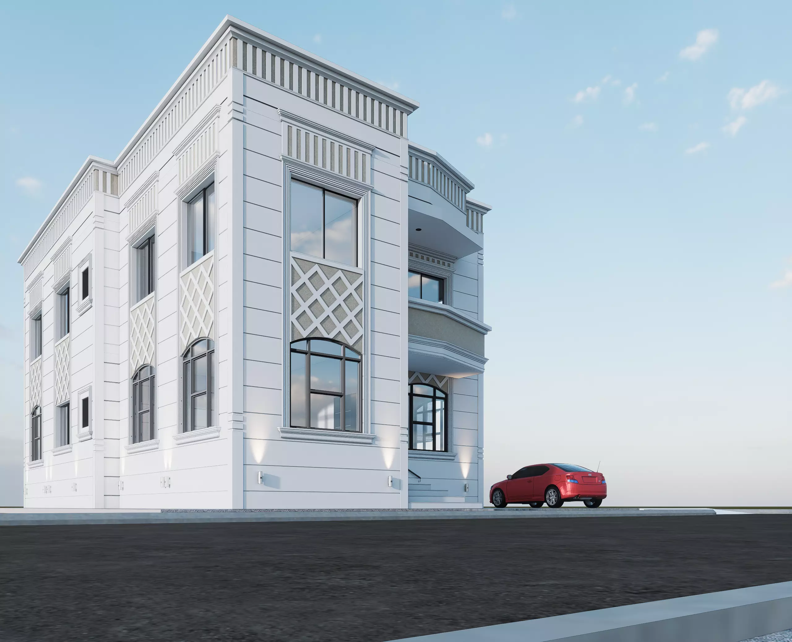 Luxury Neo Classical Villa I revit-D5-FBX-DWG-OBJ-STL-ACIS 3D model_6