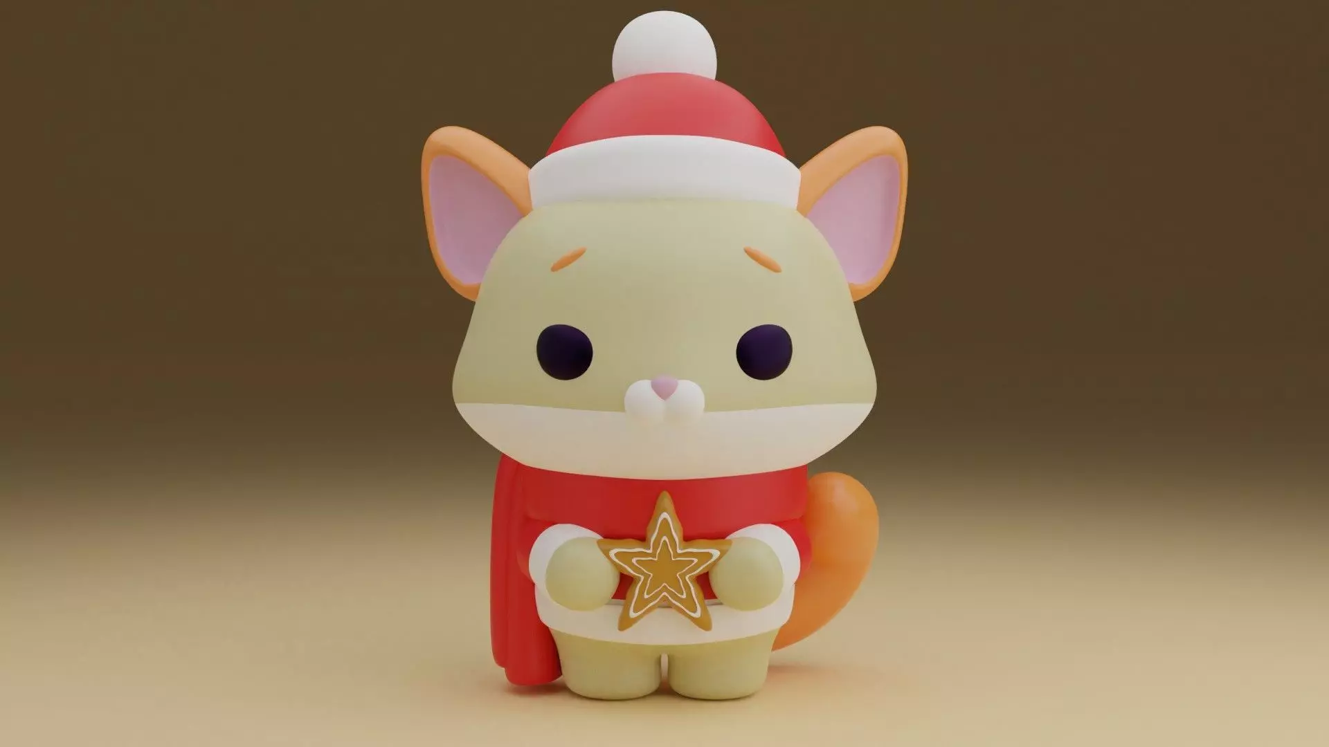 Christmas cat 49 3D print model_0