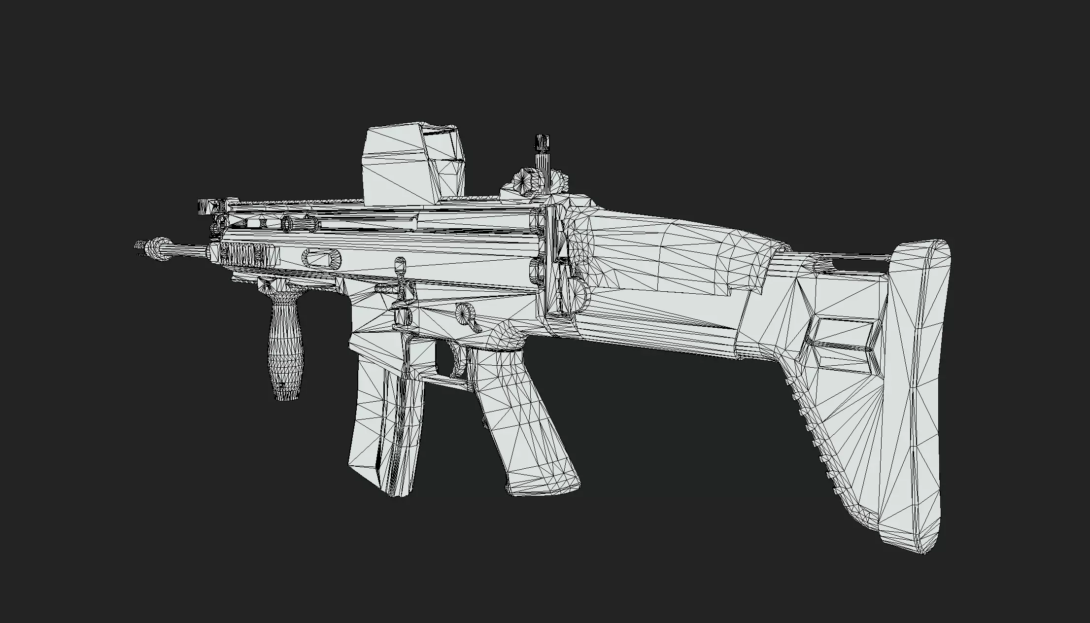 SCAR-L Low-poly 3D model_4