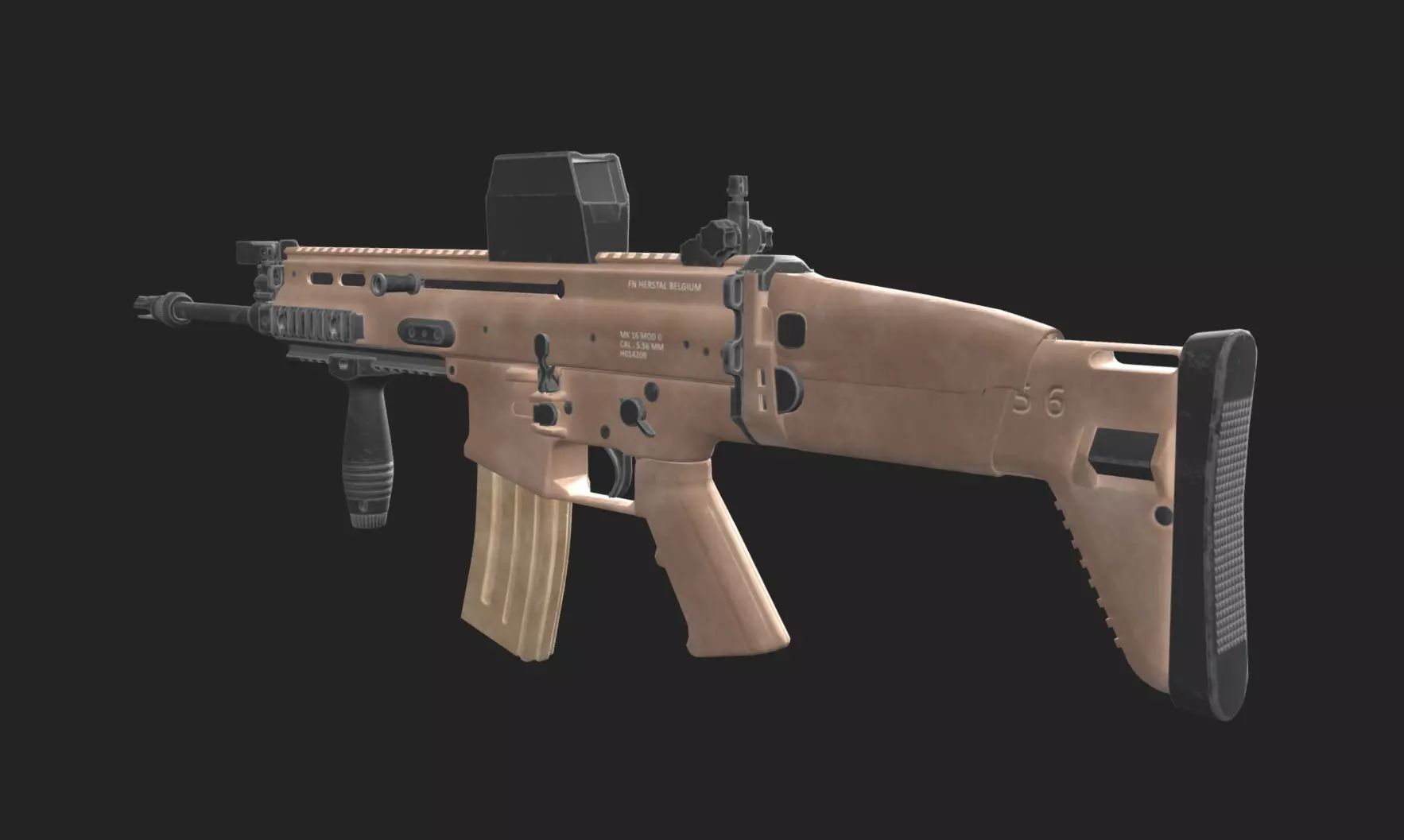 SCAR-L Low-poly 3D model_3