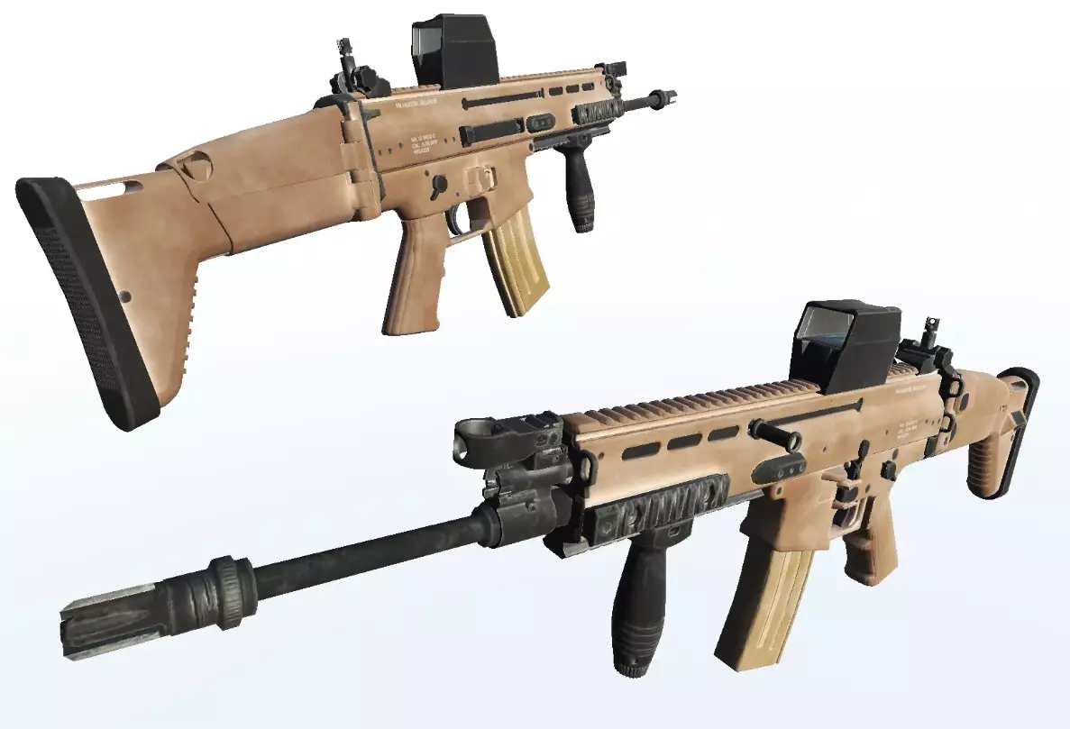 SCAR-L Low-poly 3D model_0