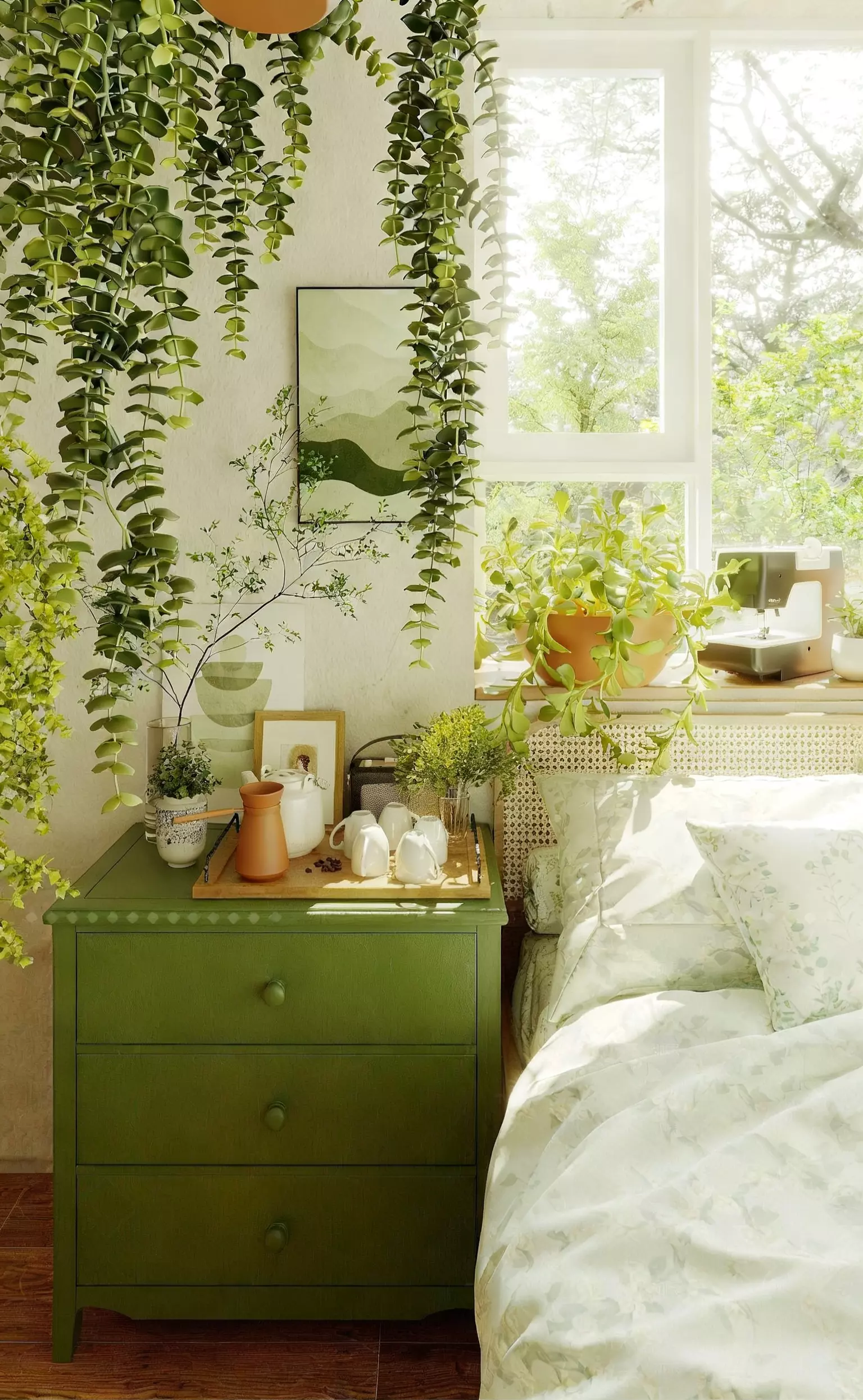 Modern Nordic Home Bedroom 3D print model_2