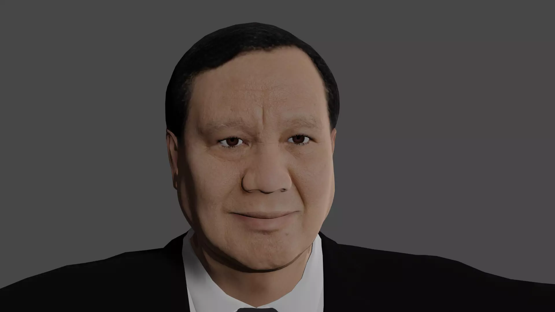 Prabowo indonesia president Low-poly 3D model_2