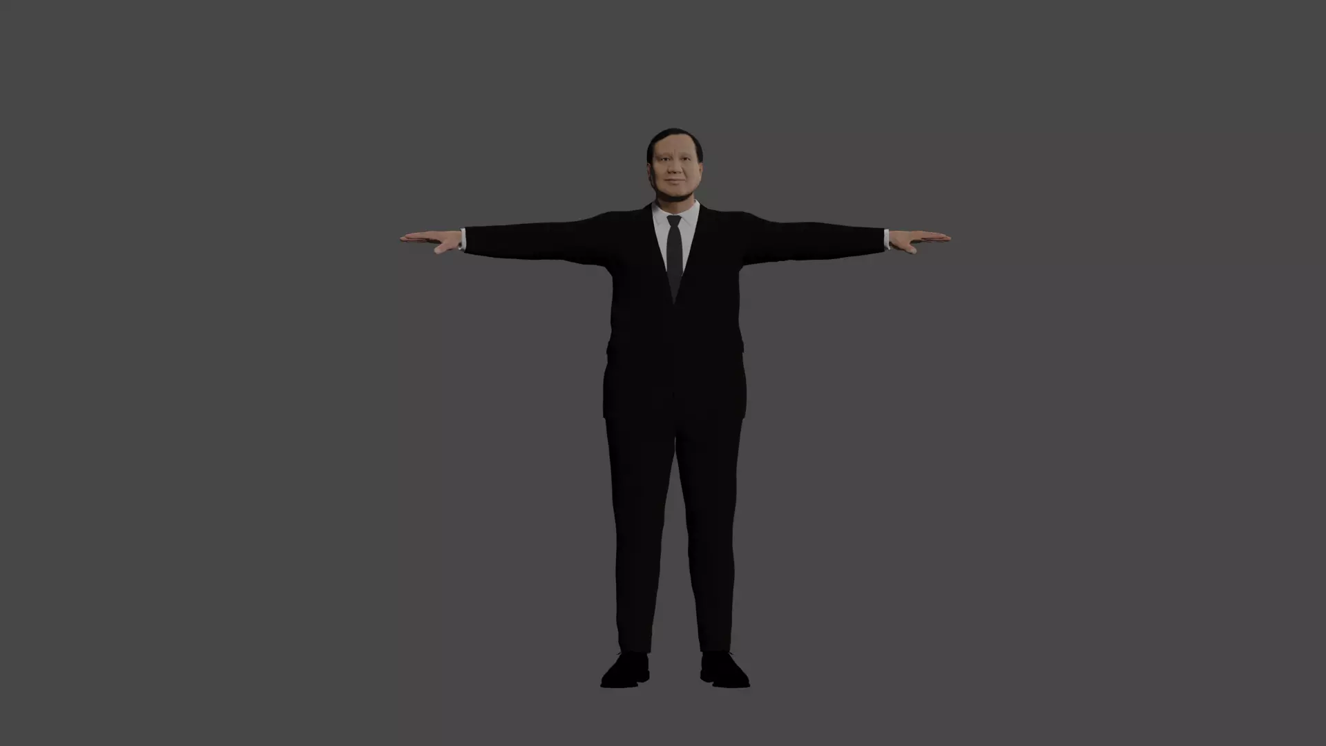 Prabowo indonesia president Low-poly 3D model_1