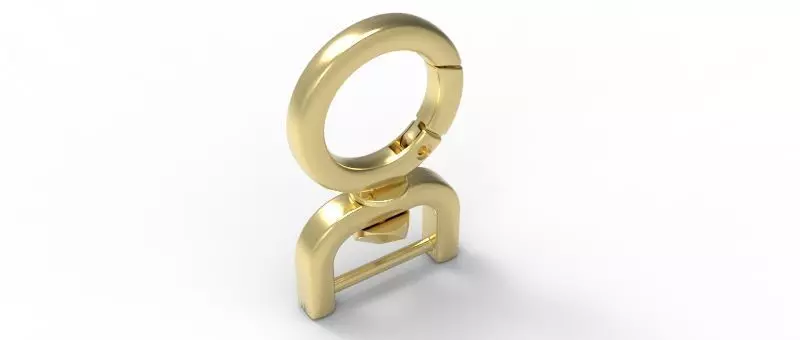 Luxury Metal Bag Hook Premium Purse Carabiner 3D print model_2