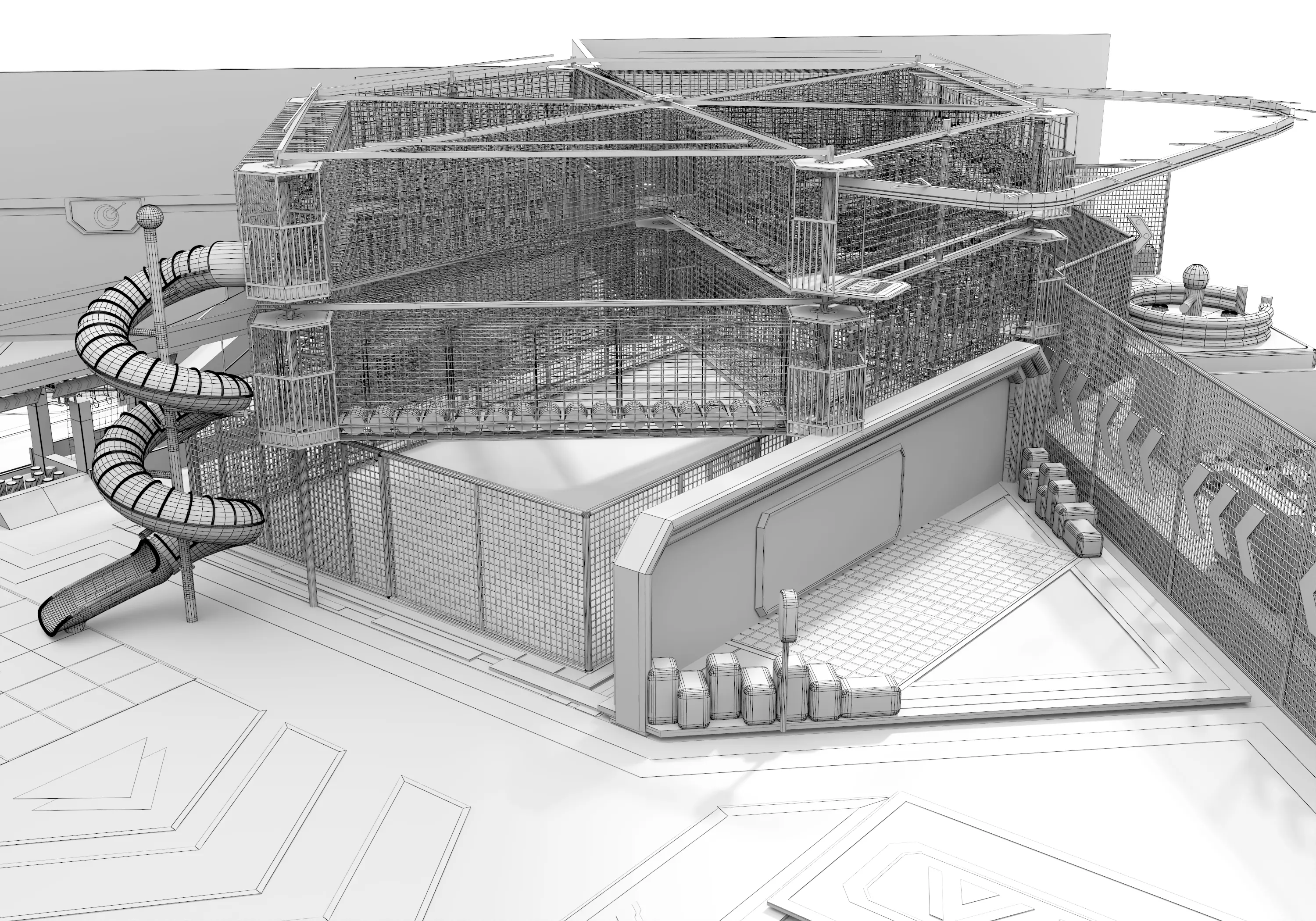 Children playground 02 Low-poly 3D model_29