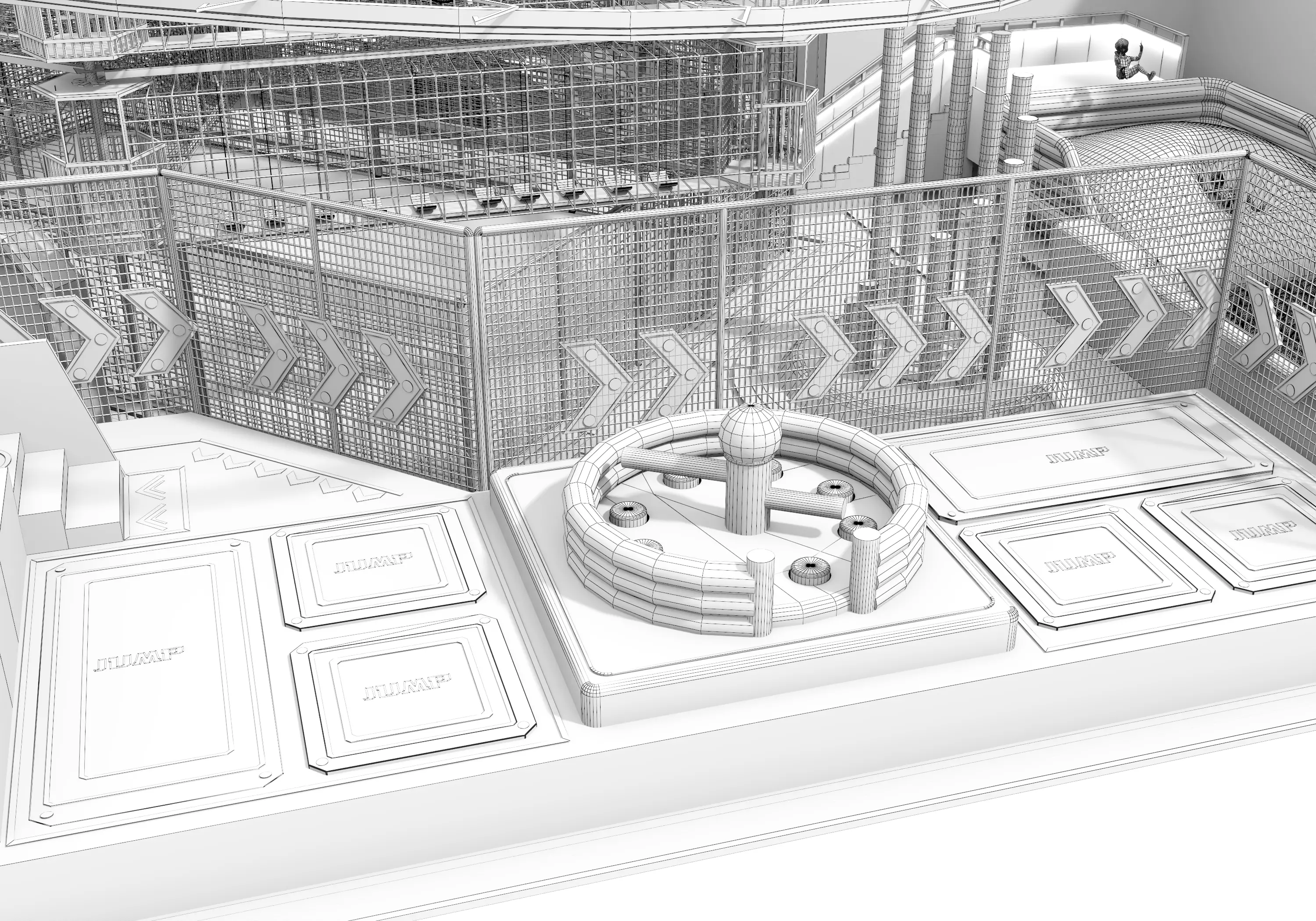 Children playground 02 Low-poly 3D model_33