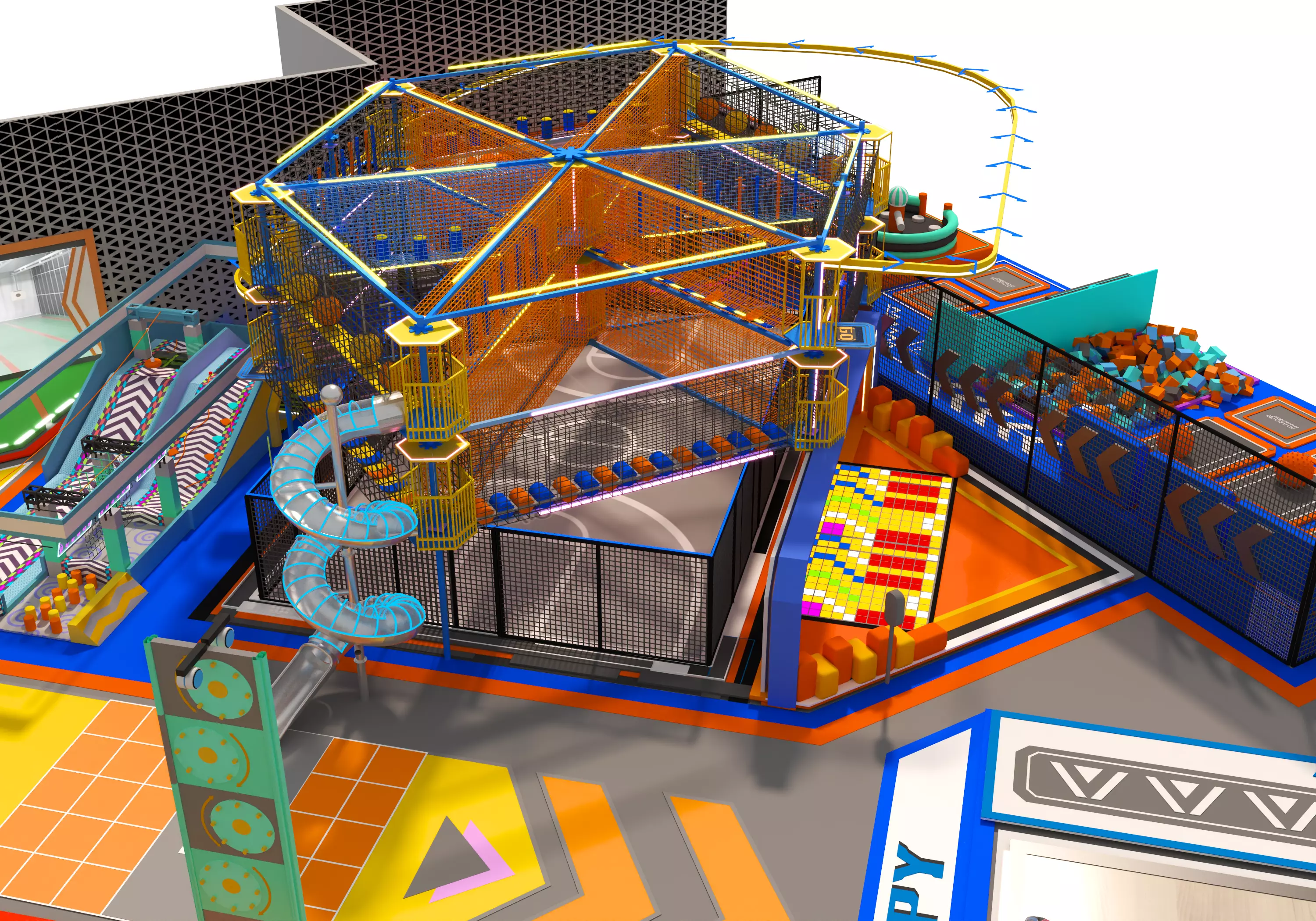 Children playground 02 Low-poly 3D model_4