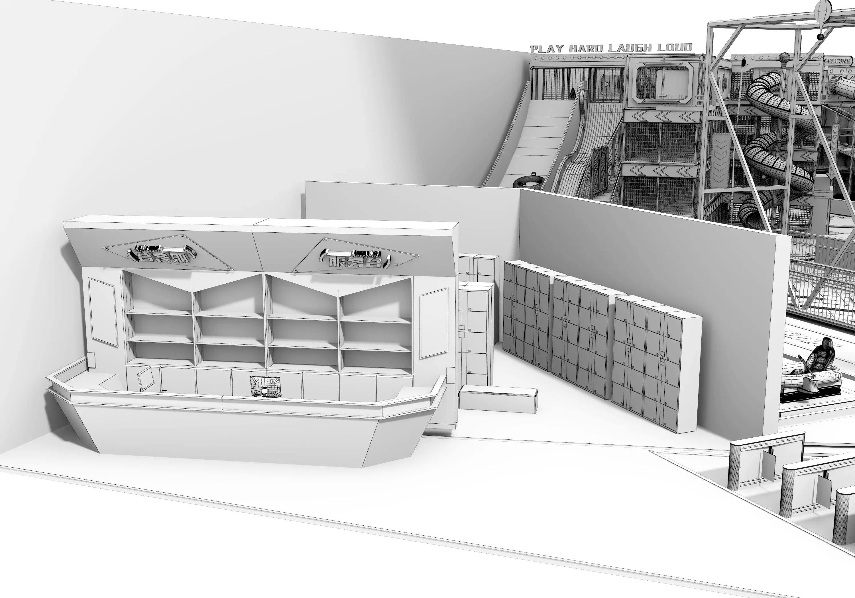 Children playground 02 Low-poly 3D model_19