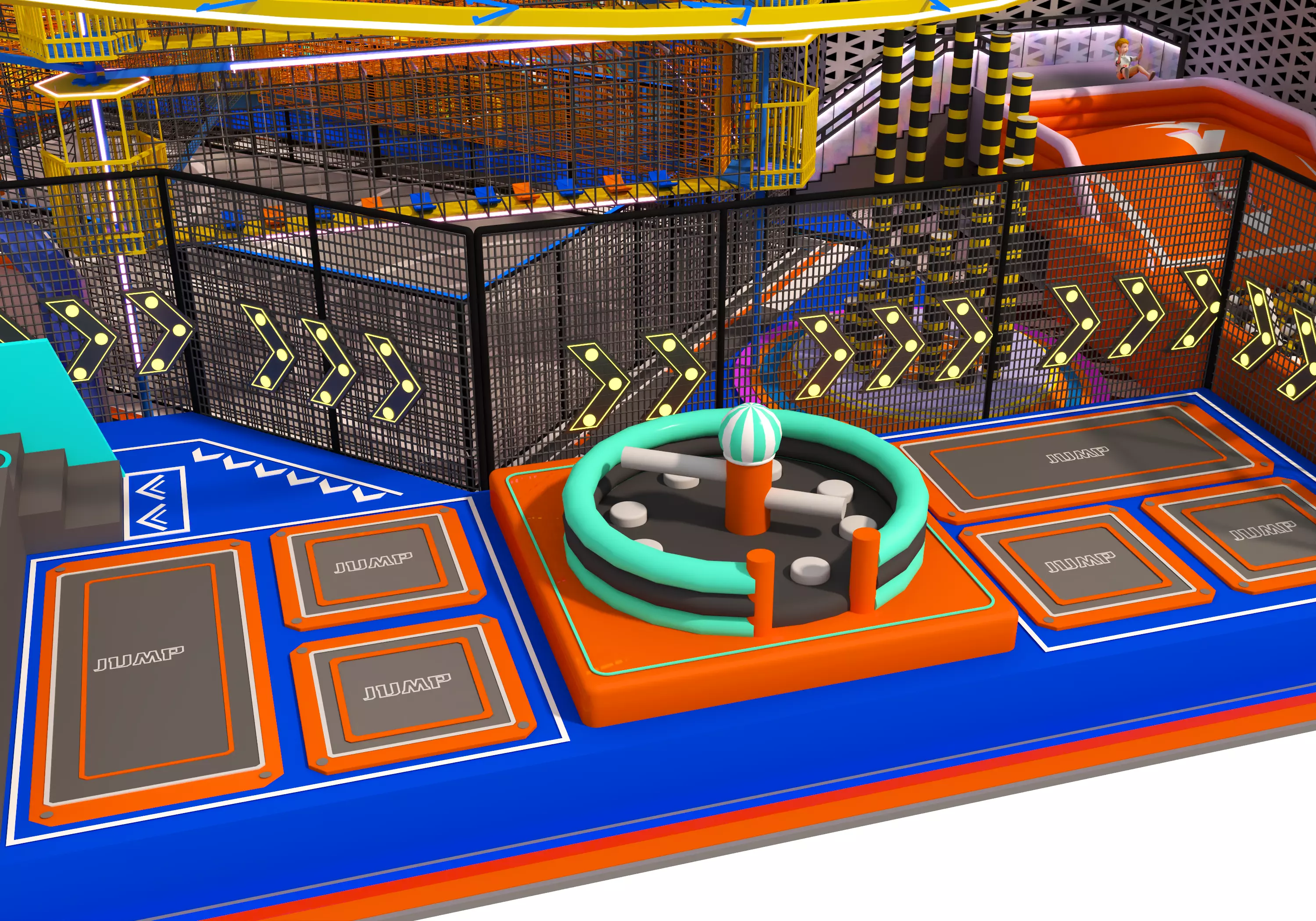 Children playground 02 Low-poly 3D model_3