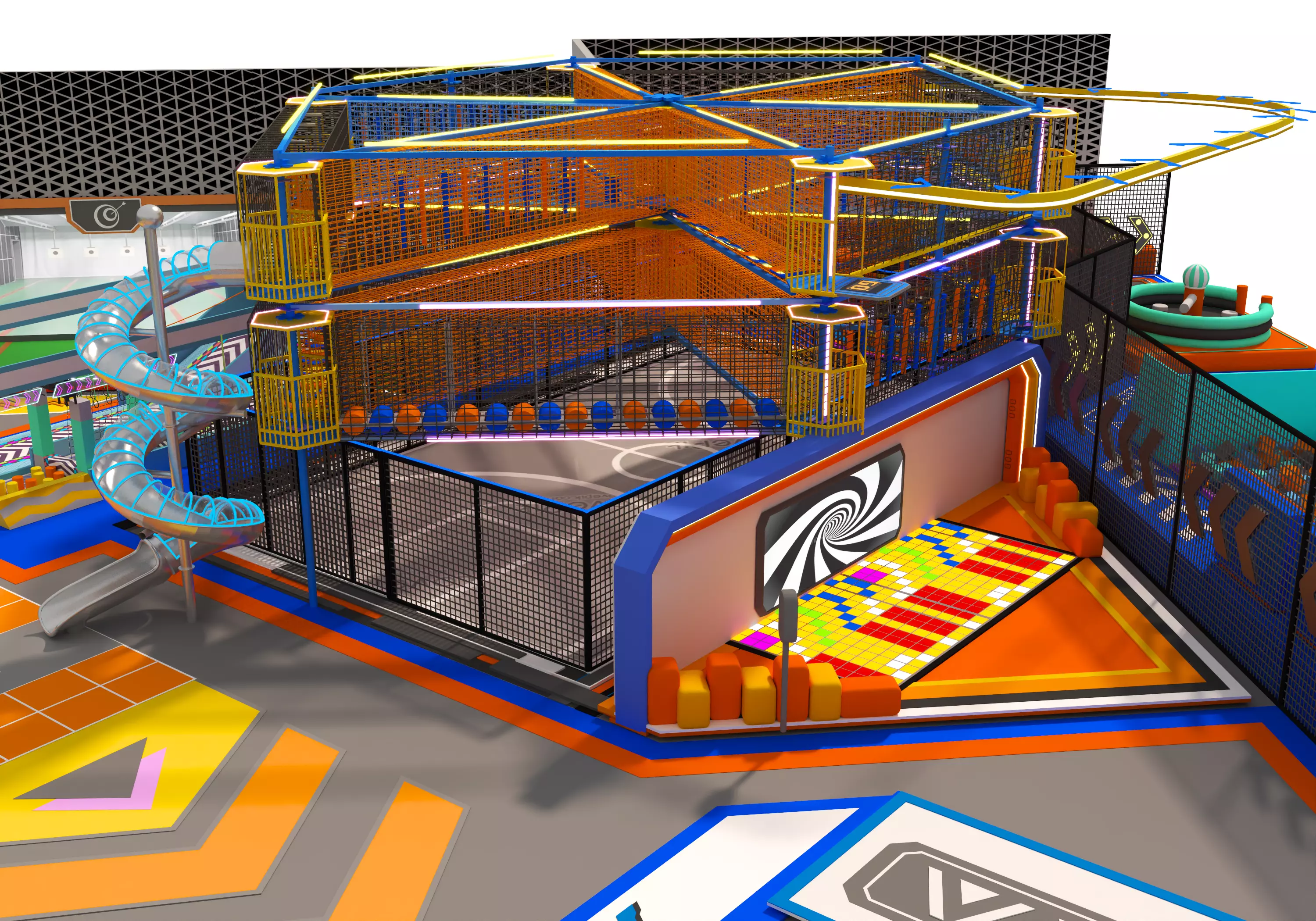 Children playground 02 Low-poly 3D model_13