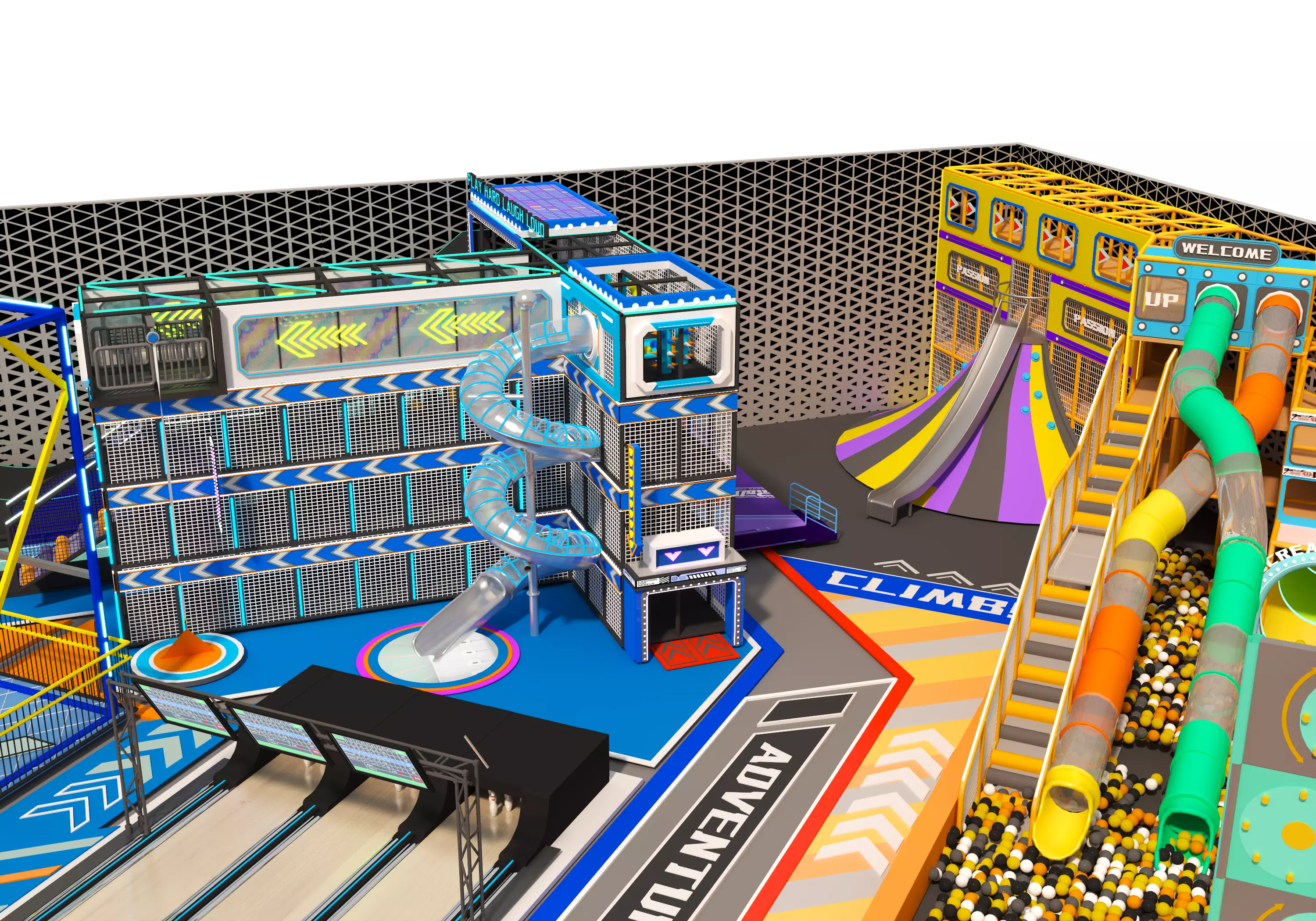 Children playground 02 Low-poly 3D model_6