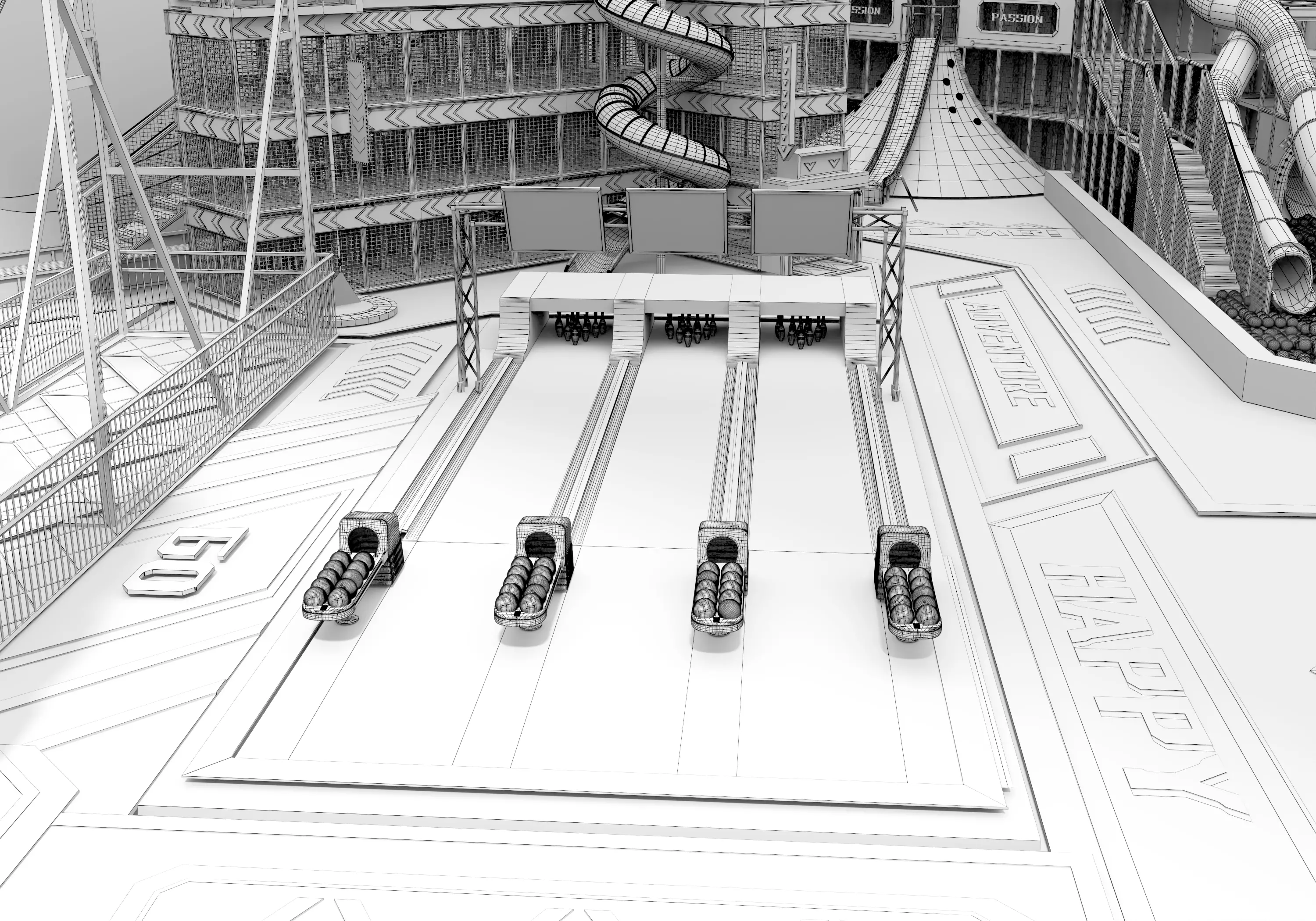 Children playground 02 Low-poly 3D model_23