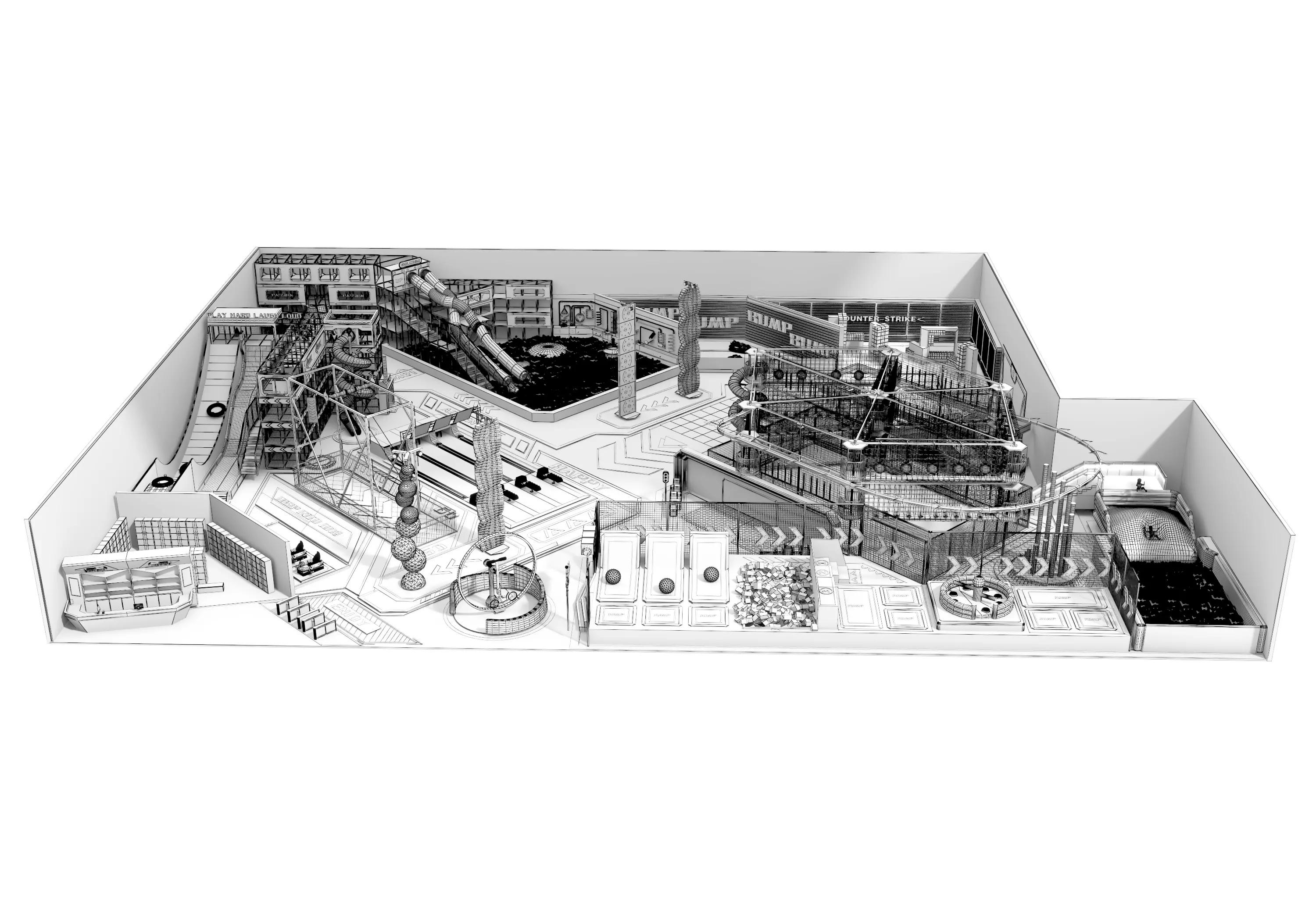 Children playground 02 Low-poly 3D model_20