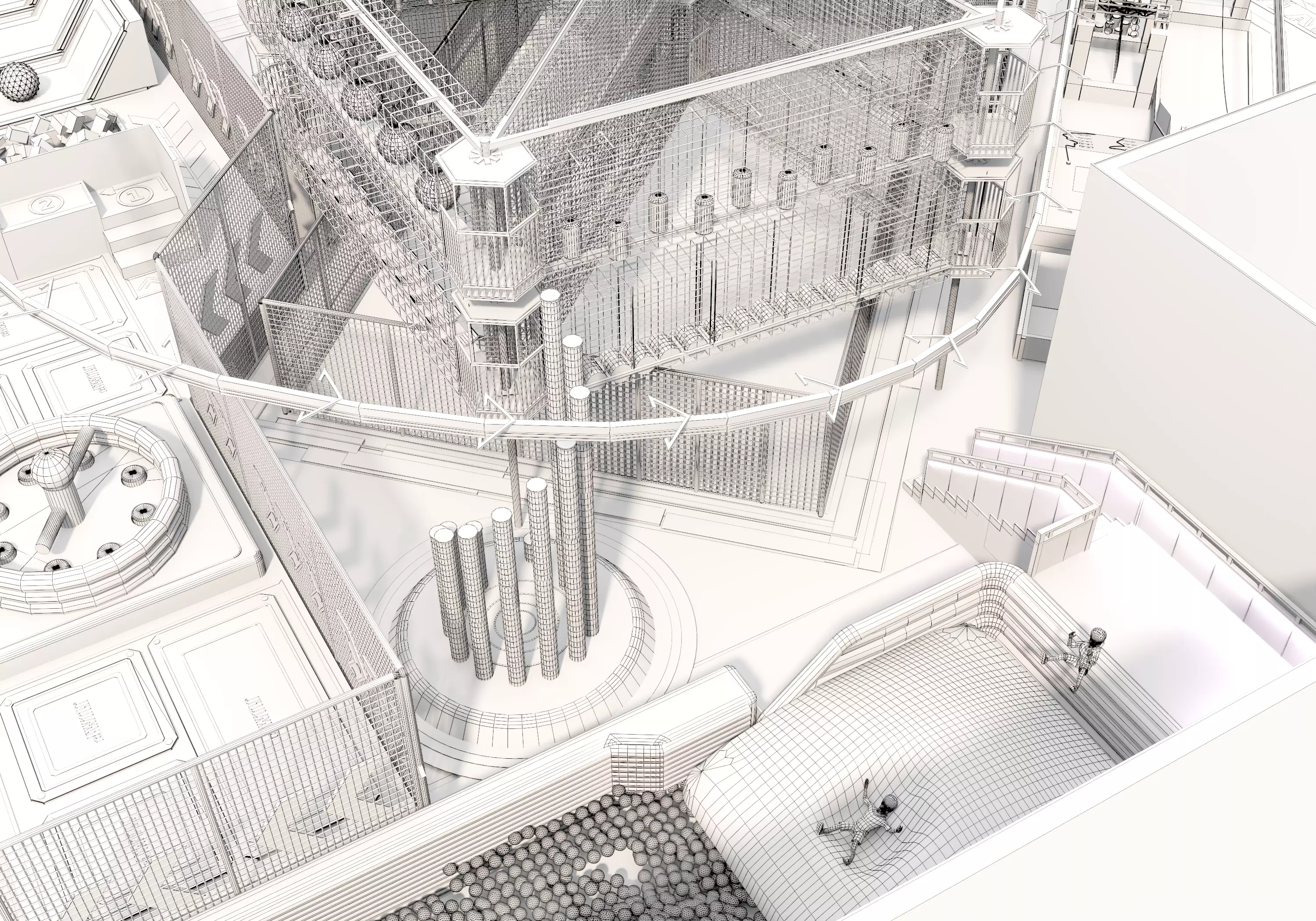 Children playground 02 Low-poly 3D model_35