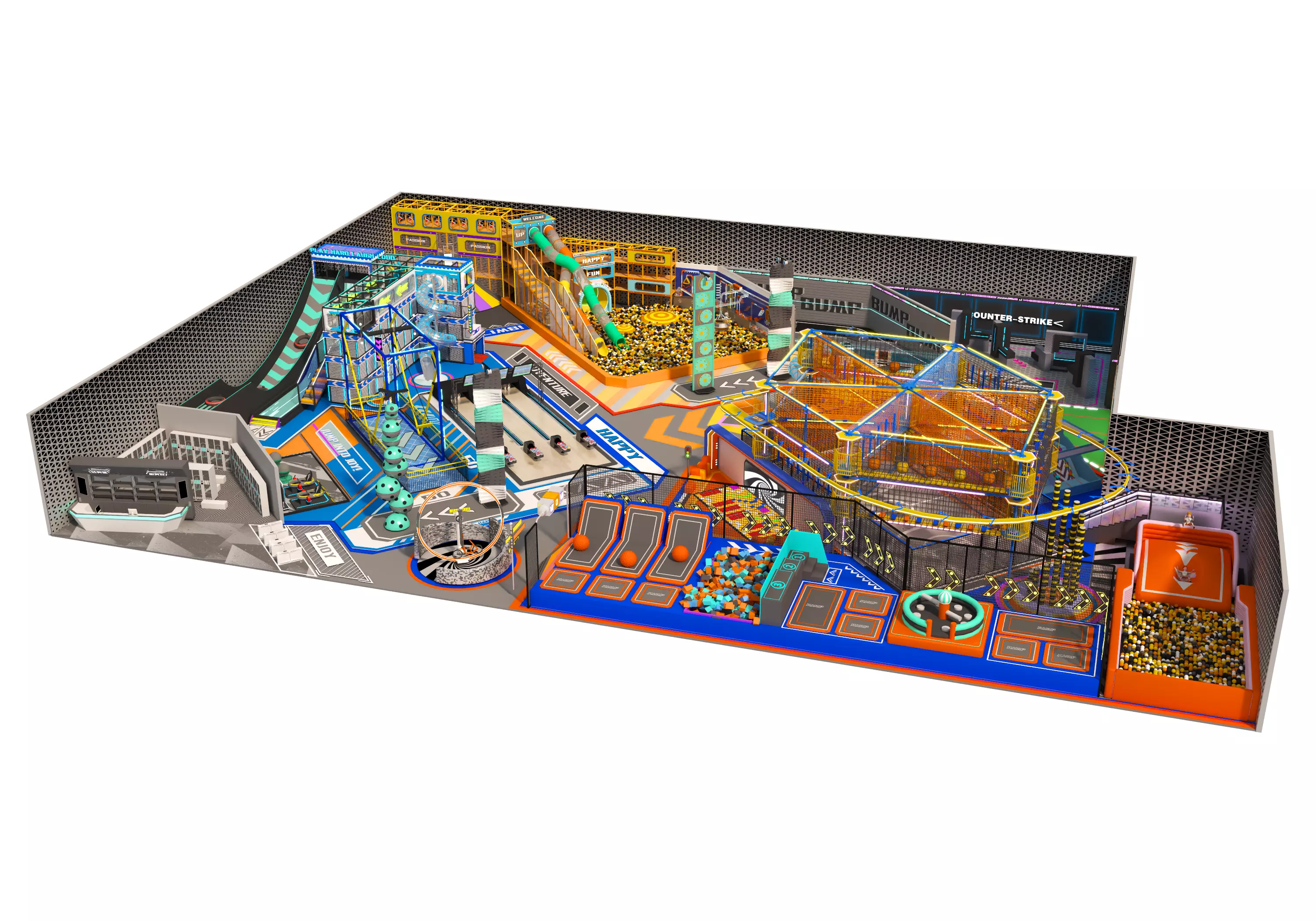 Children playground 02 Low-poly 3D model_1