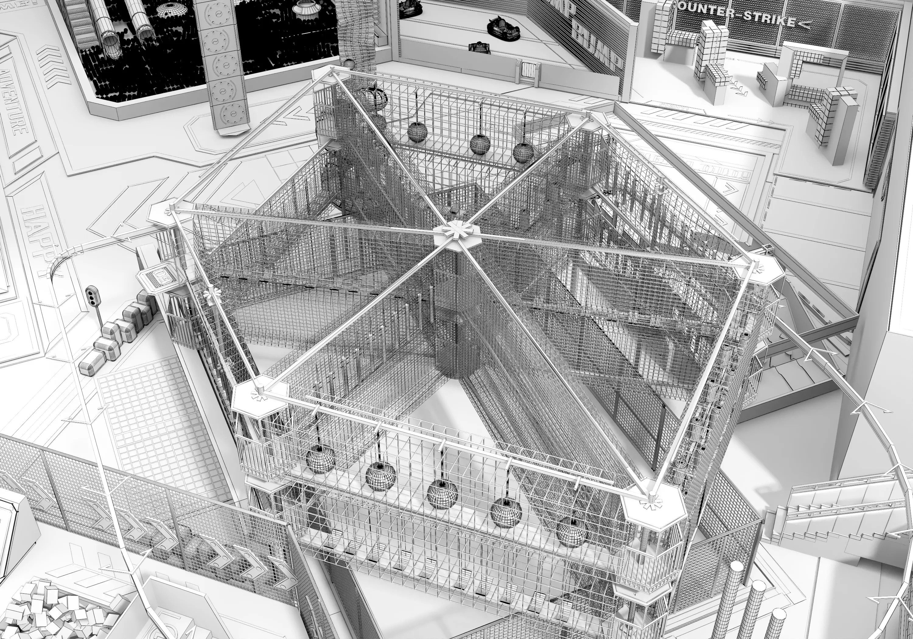 Children playground 02 Low-poly 3D model_34