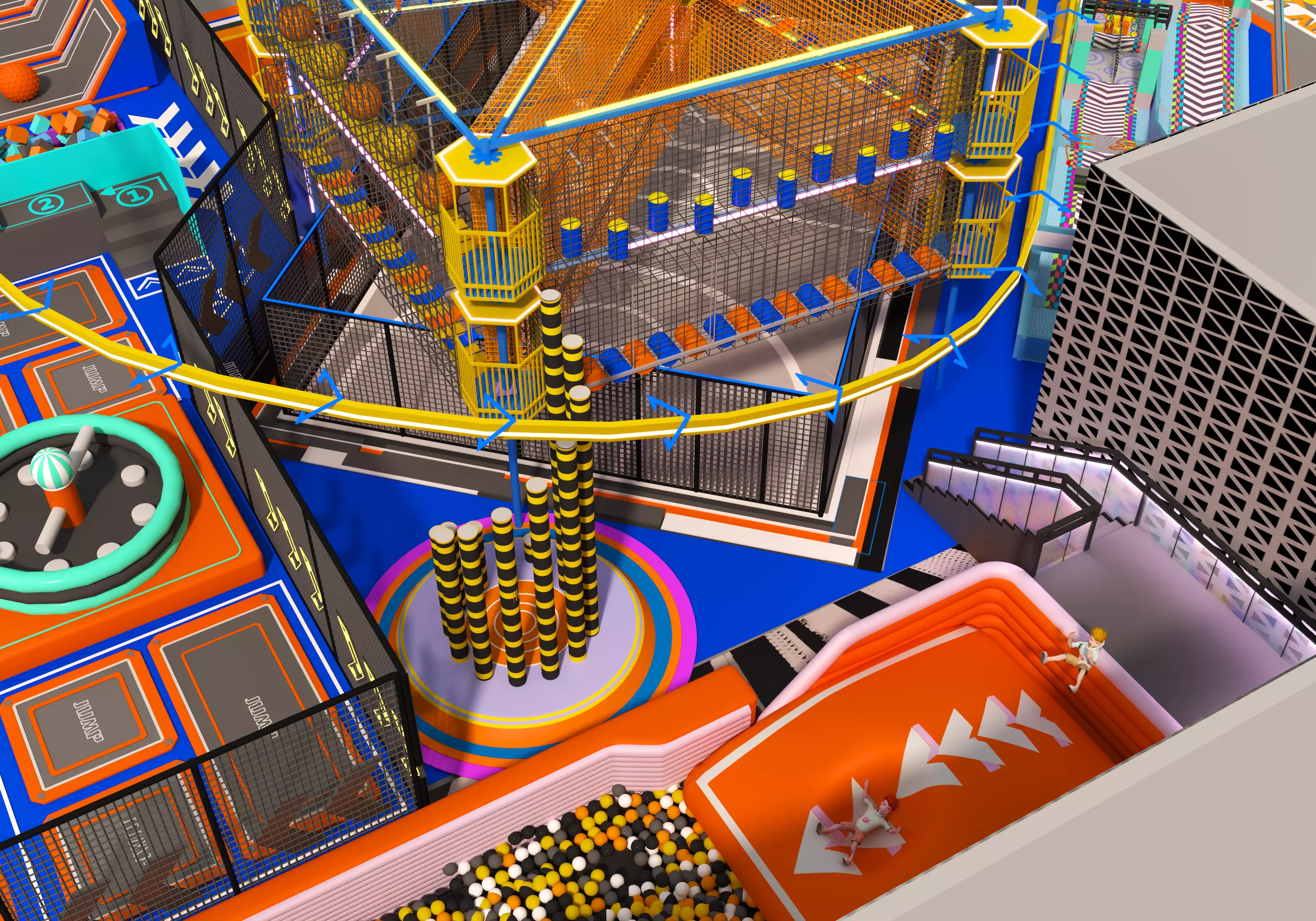 Children playground 02 Low-poly 3D model_11