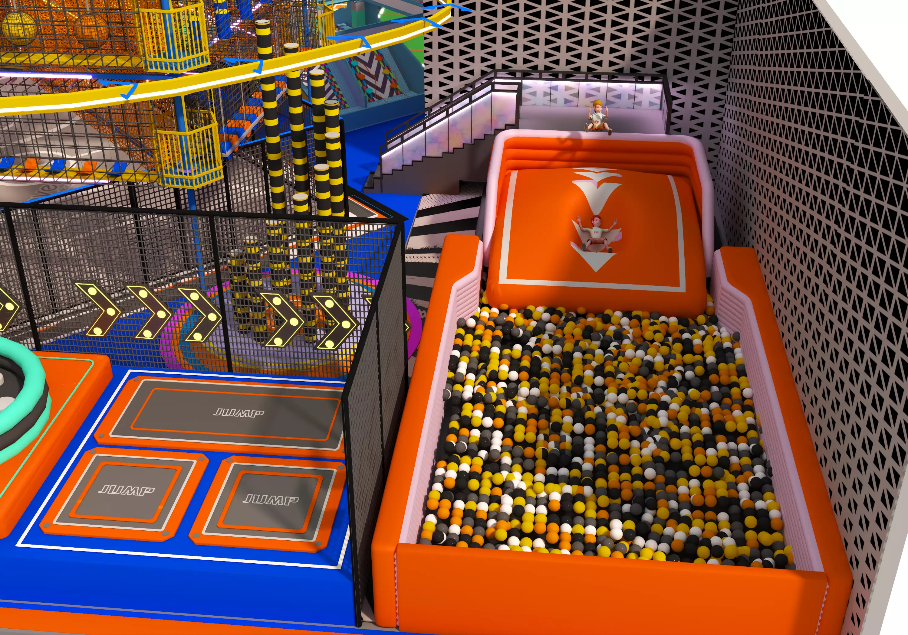 Children playground 02 Low-poly 3D model_7