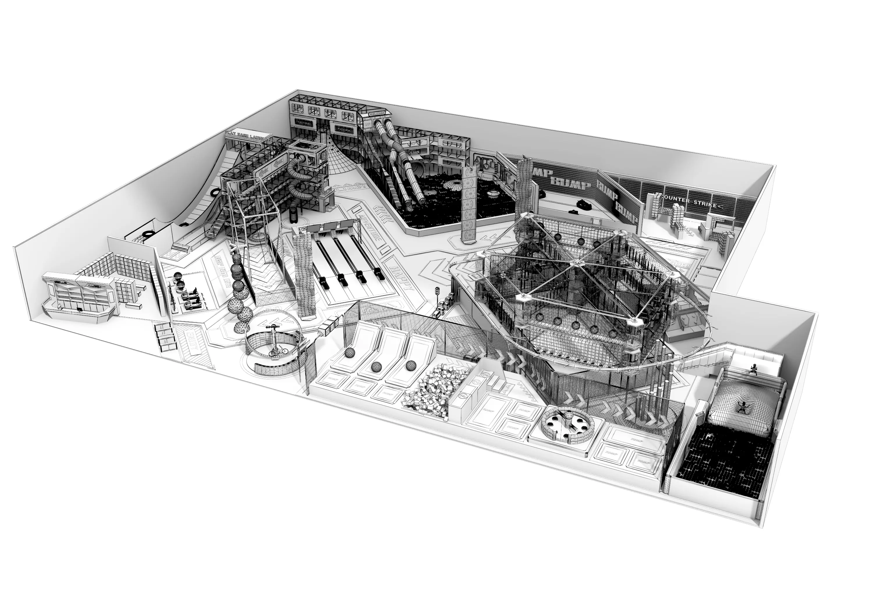 Children playground 02 Low-poly 3D model_21