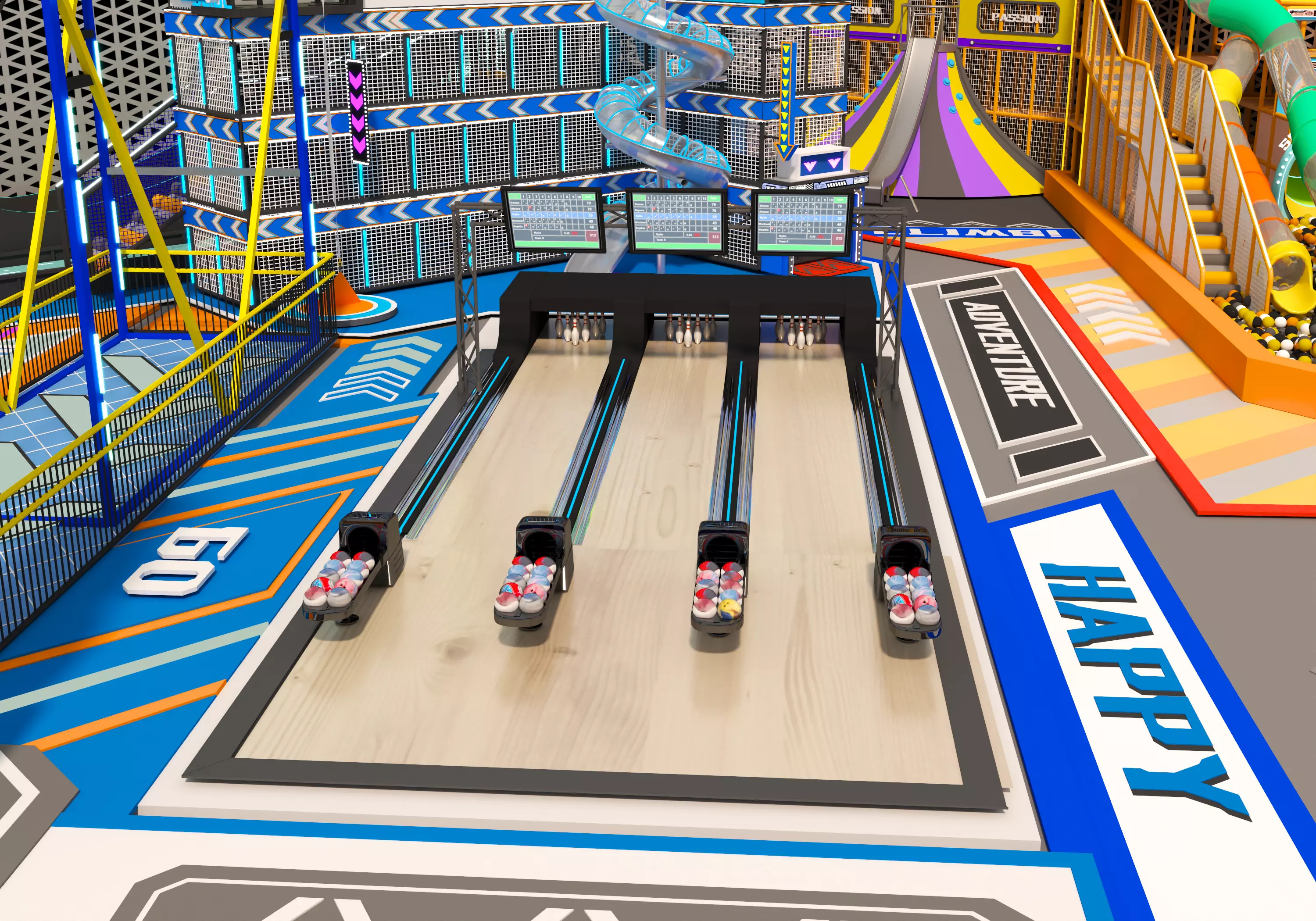 Children playground 02 Low-poly 3D model_5