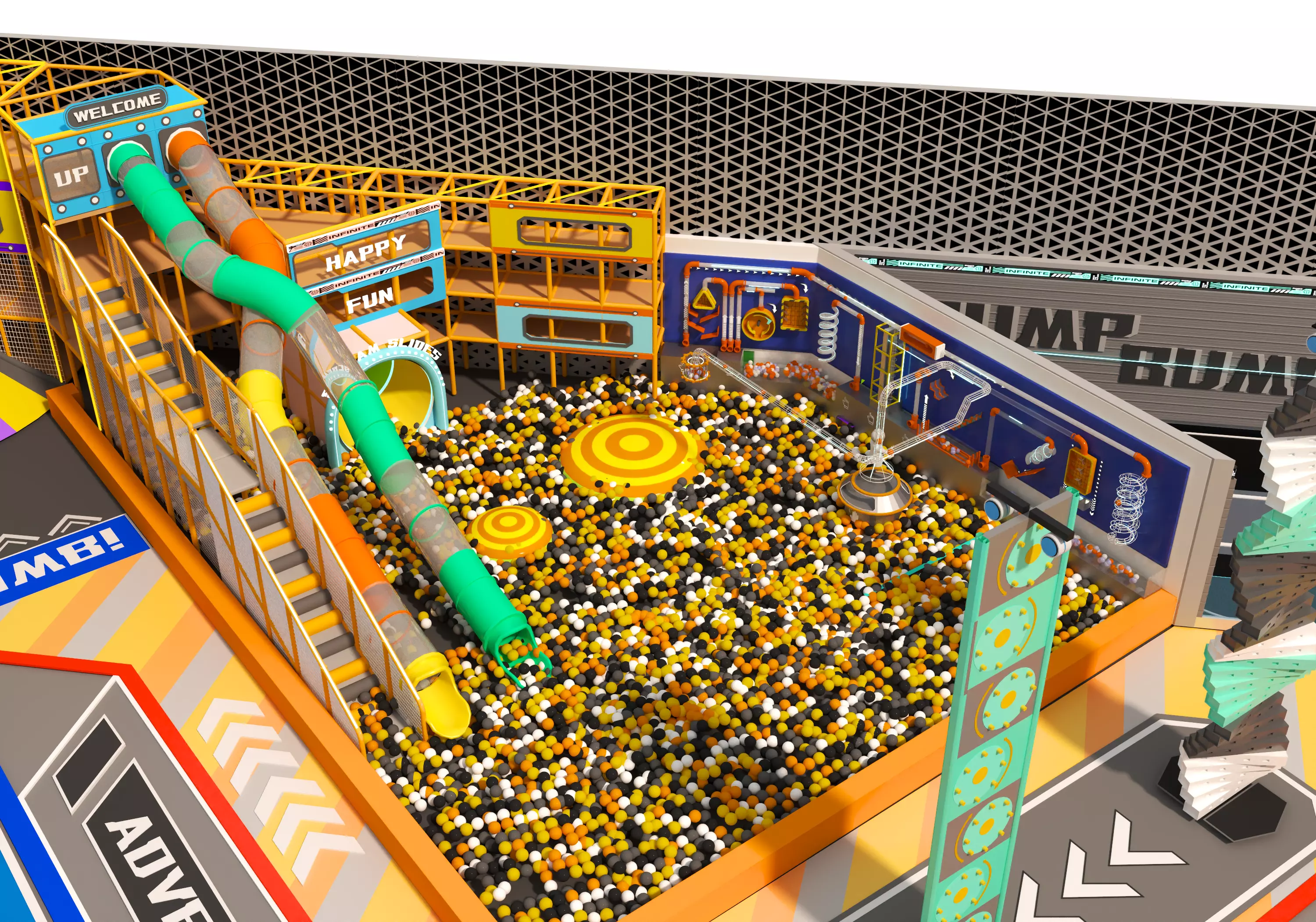 Children playground 02 Low-poly 3D model_10