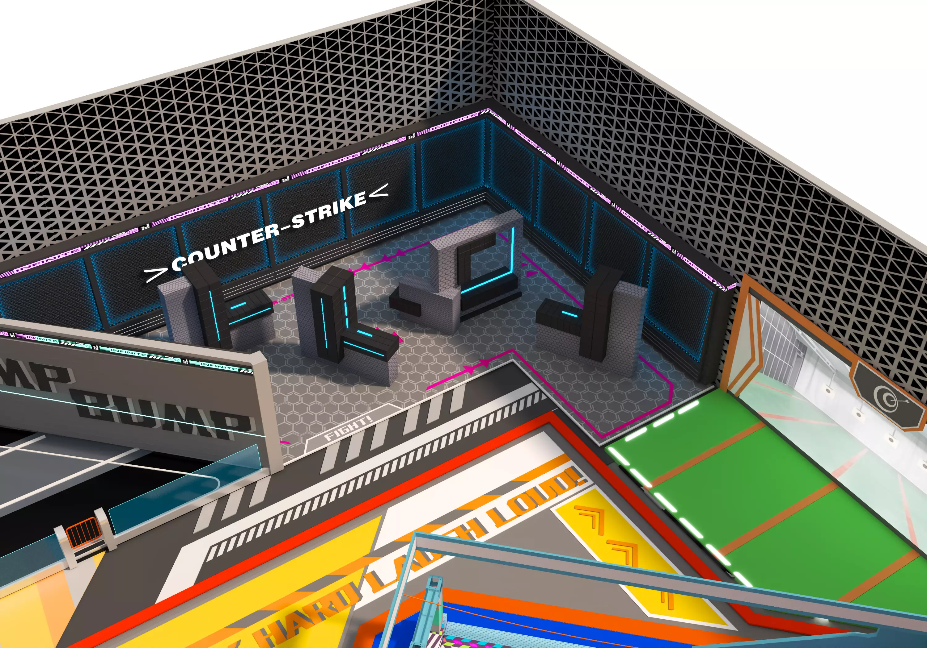 Children playground 02 Low-poly 3D model_15