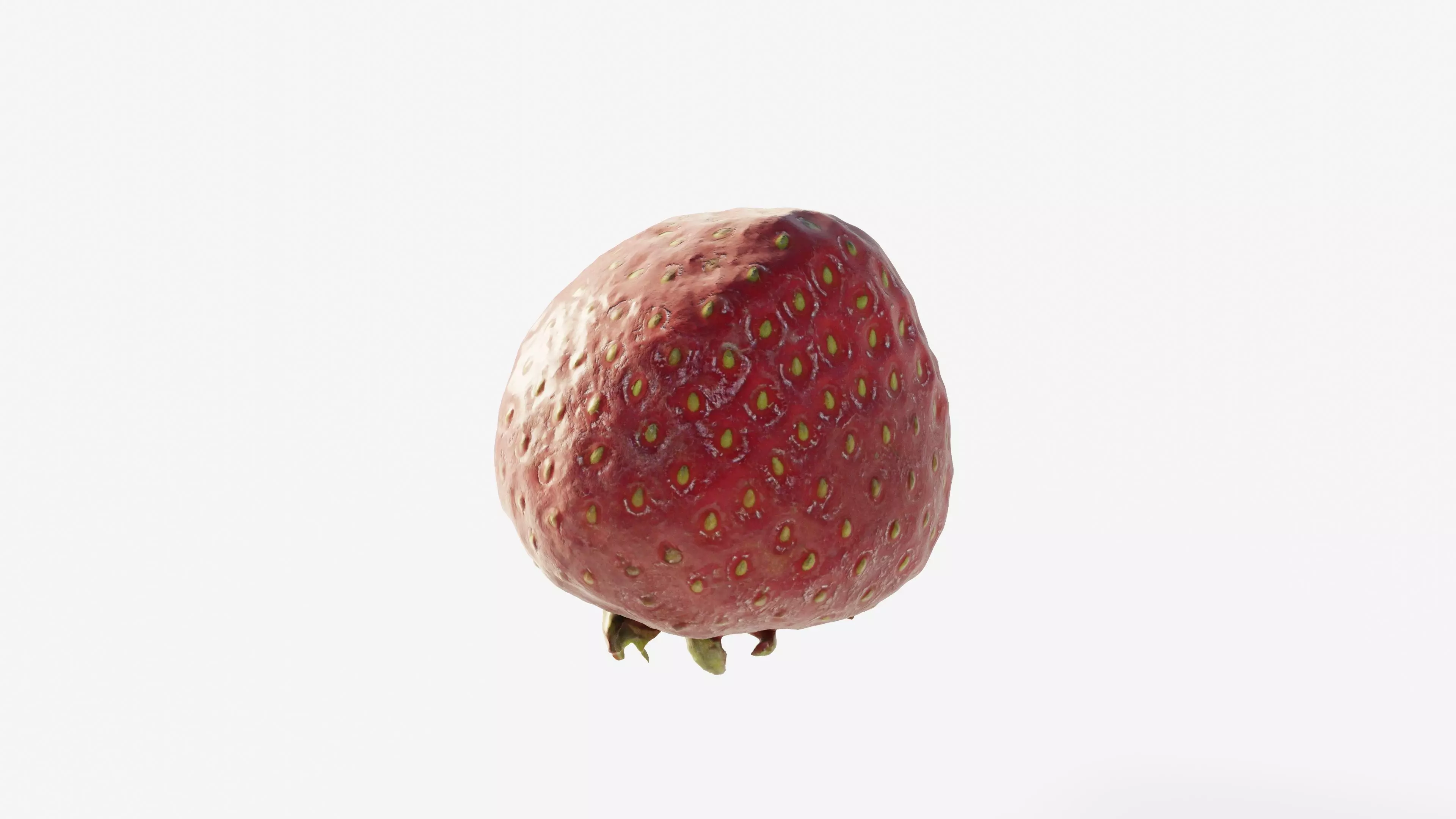 Scanned Strawberry Berry Low-poly 3D model_9