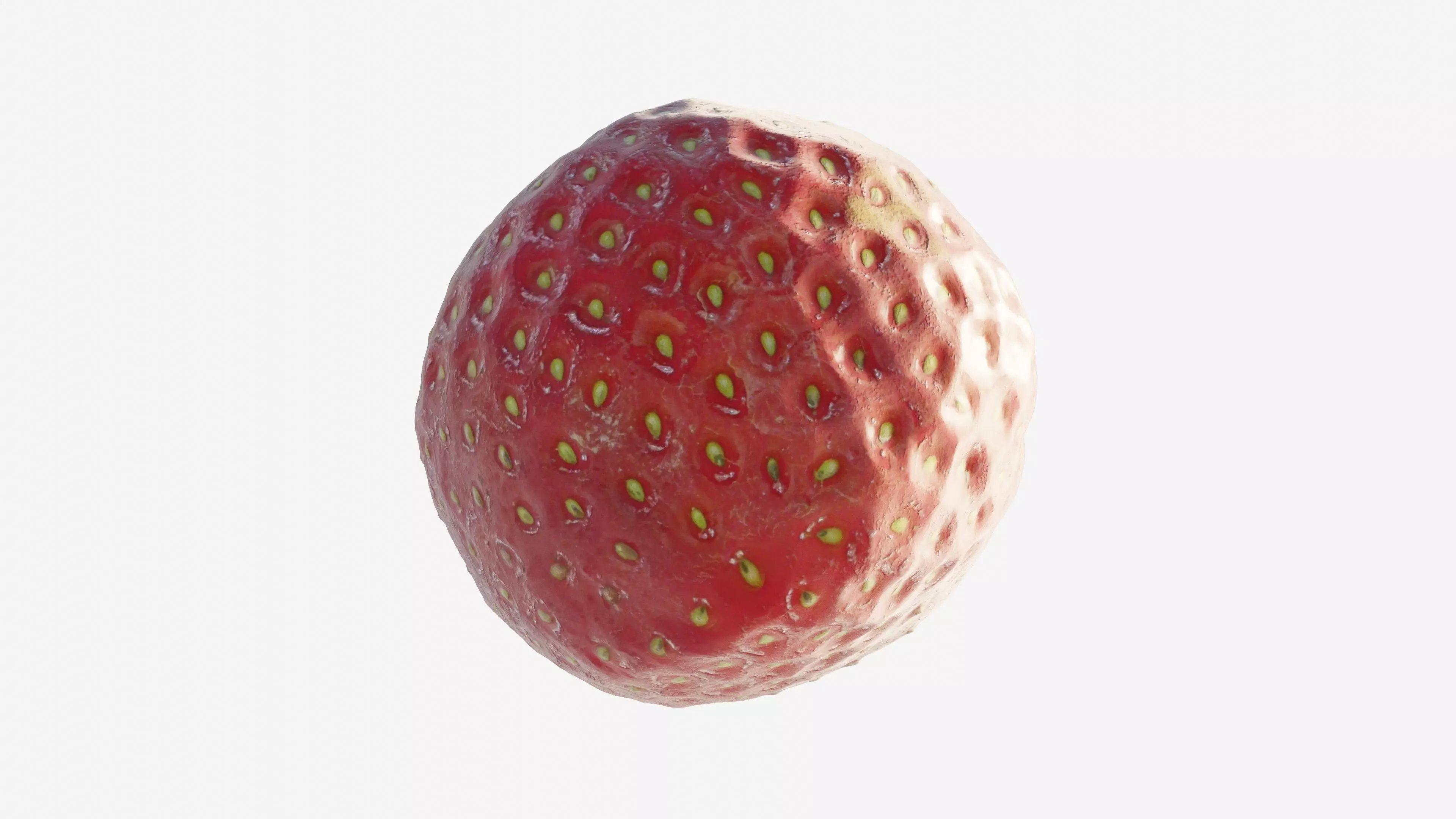 Scanned Strawberry Berry Low-poly 3D model_11