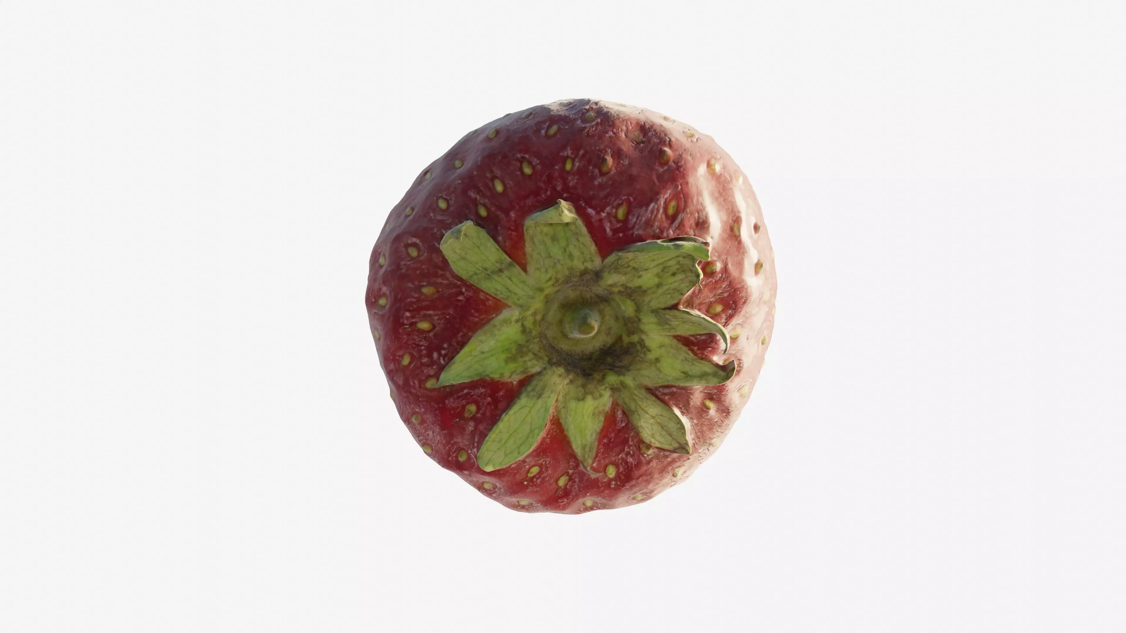 Scanned Strawberry Berry Low-poly 3D model_12